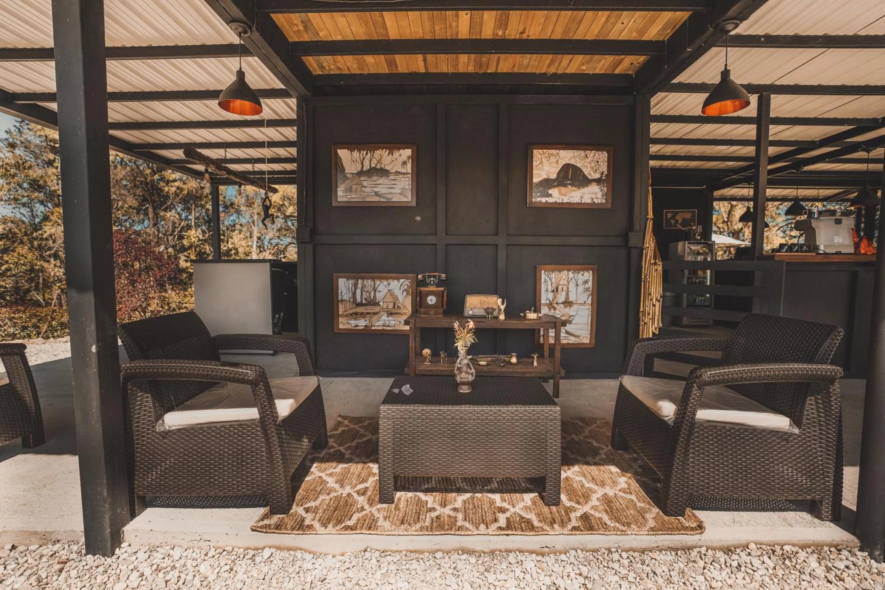 Living room in Cardinal Glamping