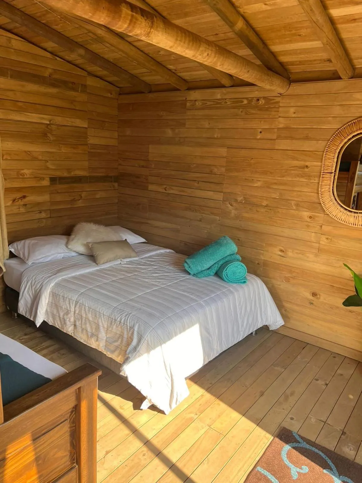Bed in Cardinal Glamping
