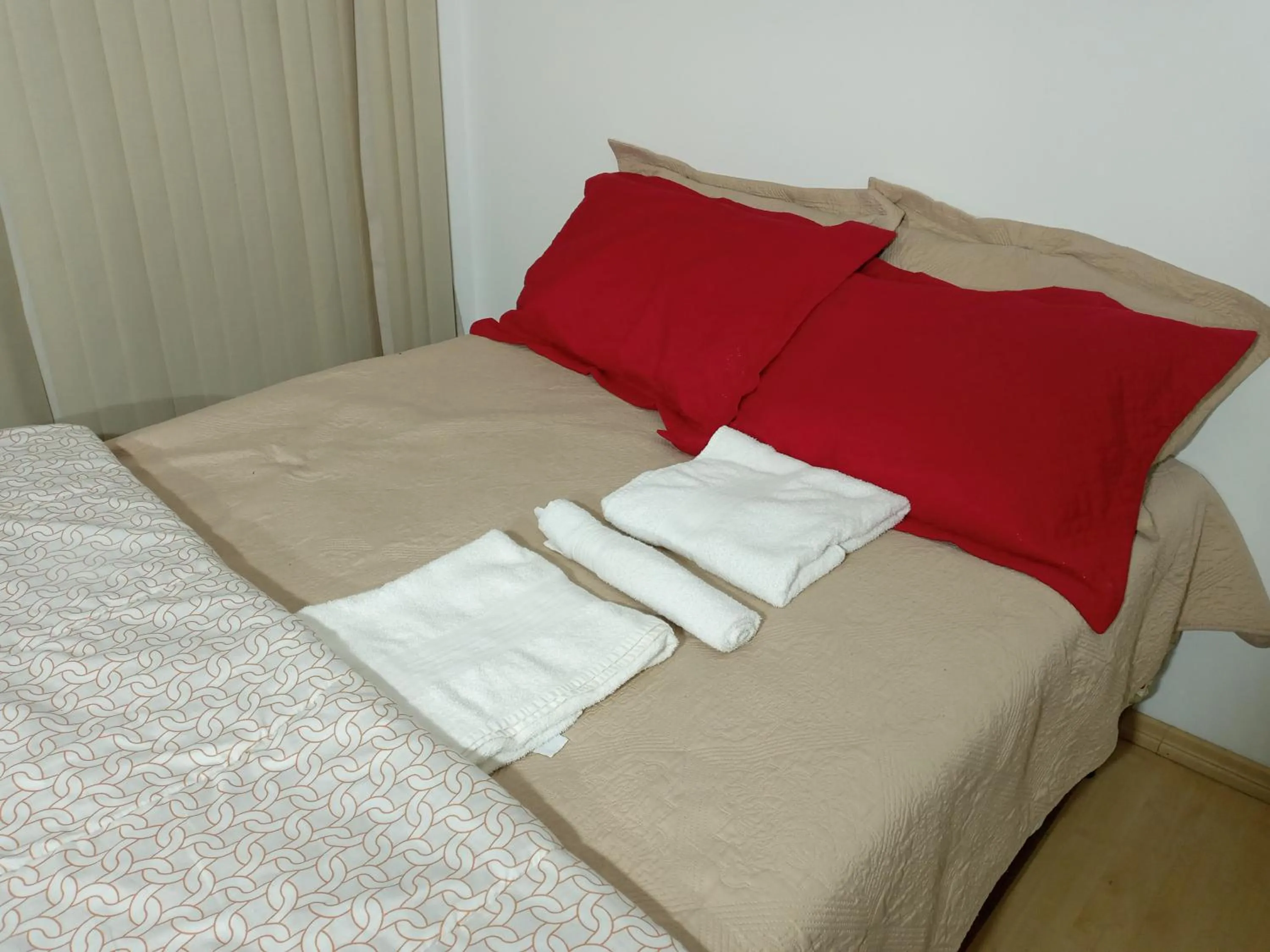 Bed in Fantástico apartamento no centro de Curitiba