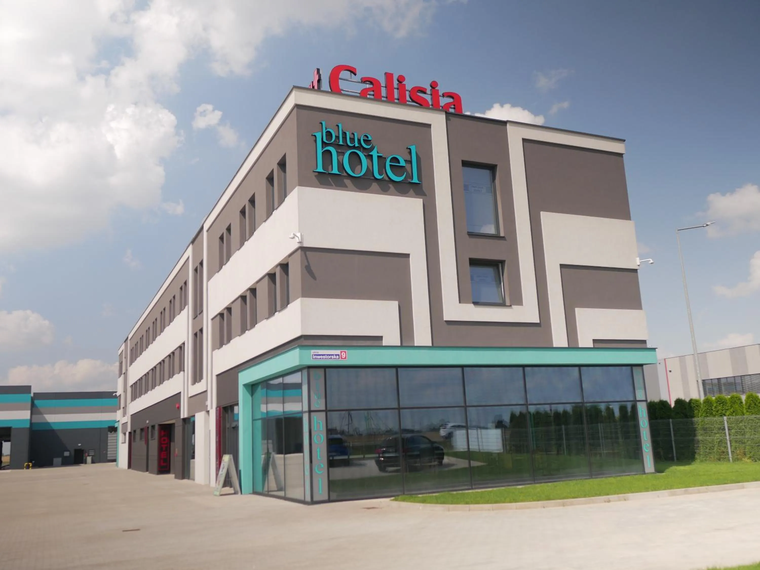 Property building in blue hotel