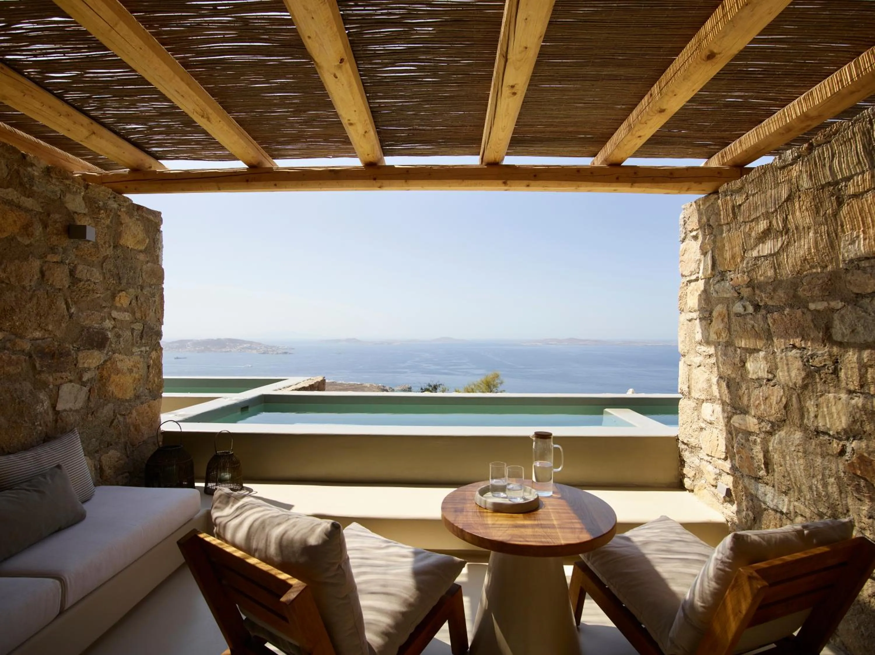 Patio in Collini Hotel Mykonos, WorldHotels Elite