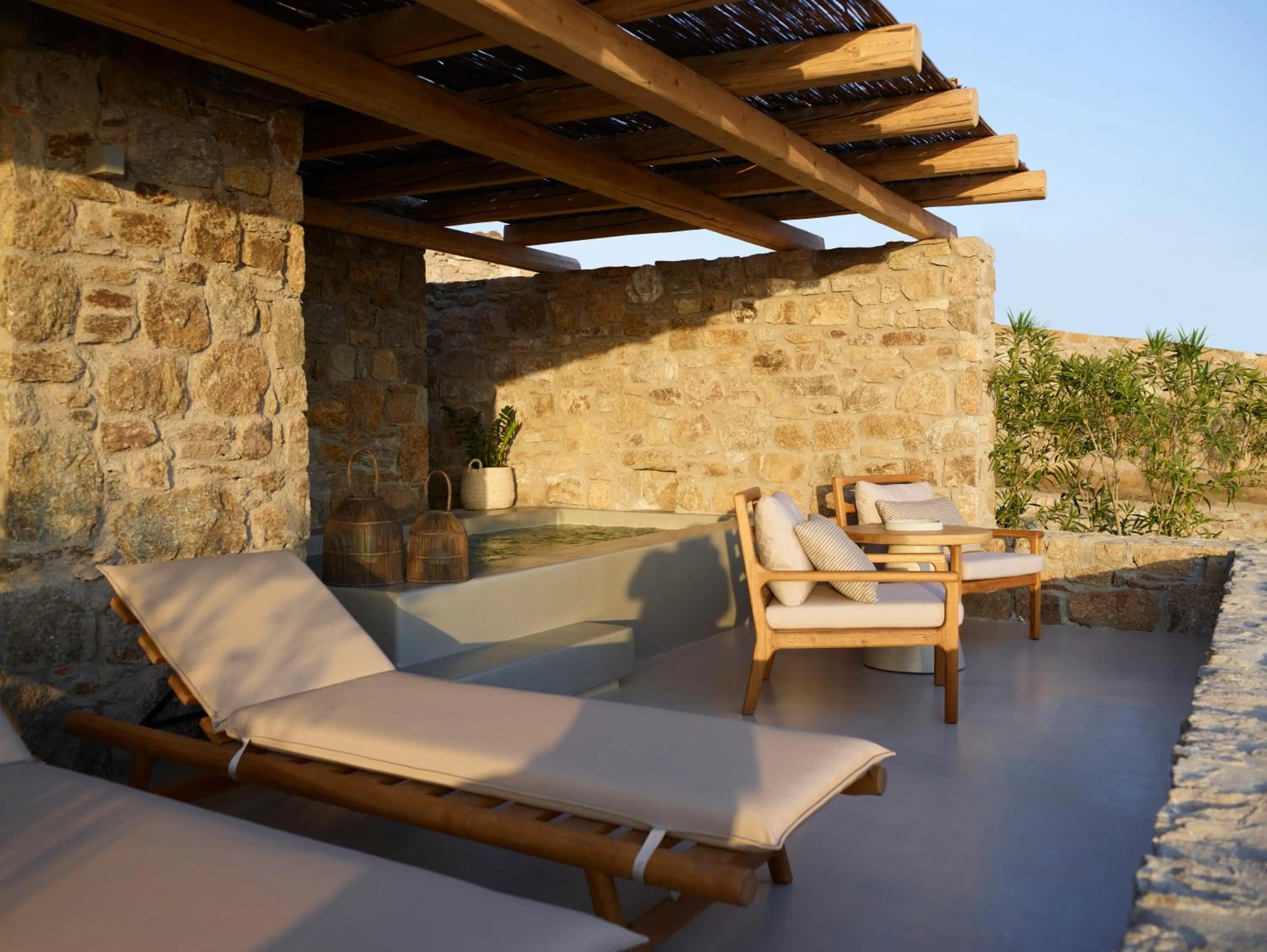 Patio in Collini Hotel Mykonos, WorldHotels Elite
