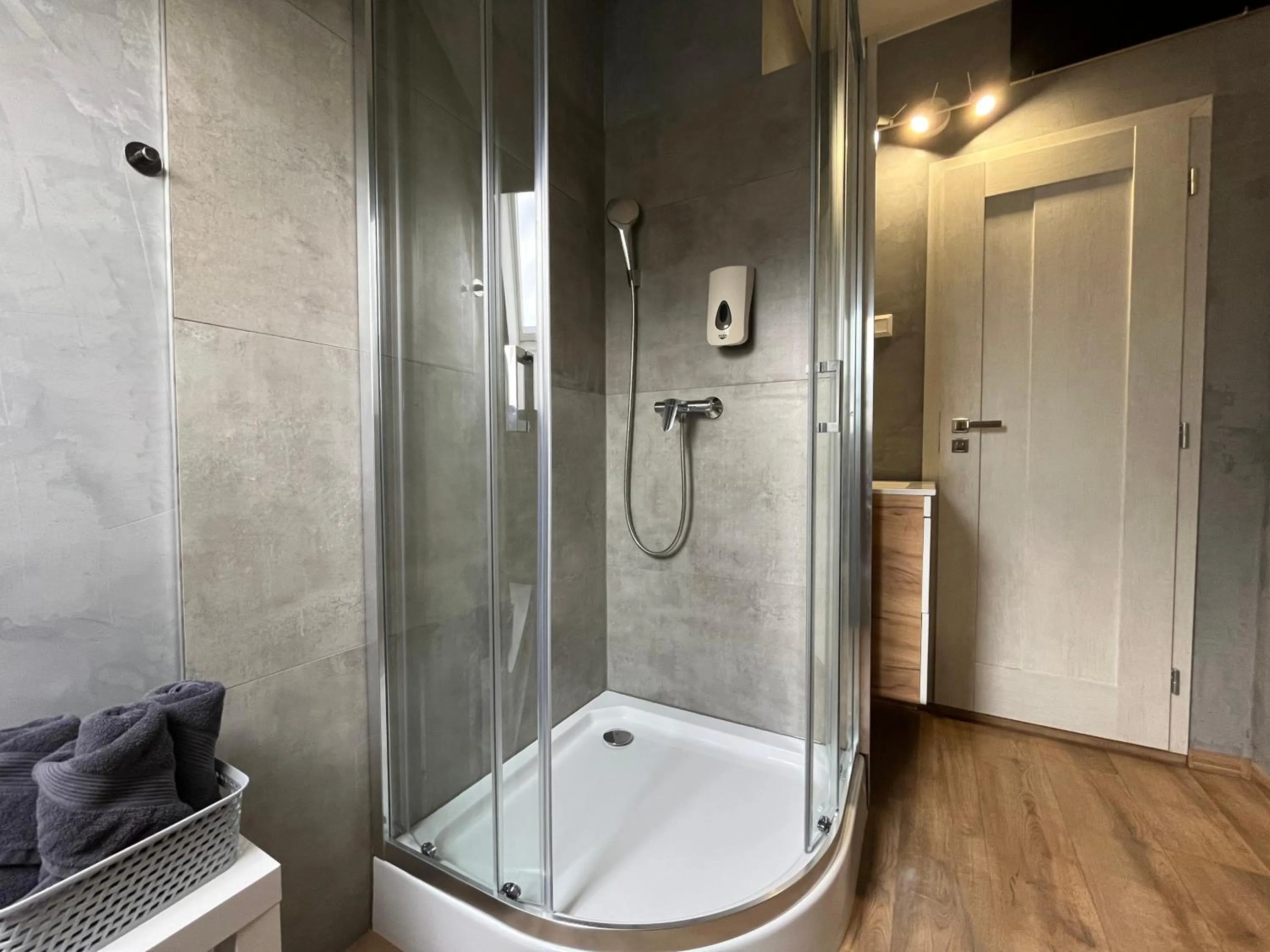 Shower in APARTMENTS TRENČÍN -Free Parking-