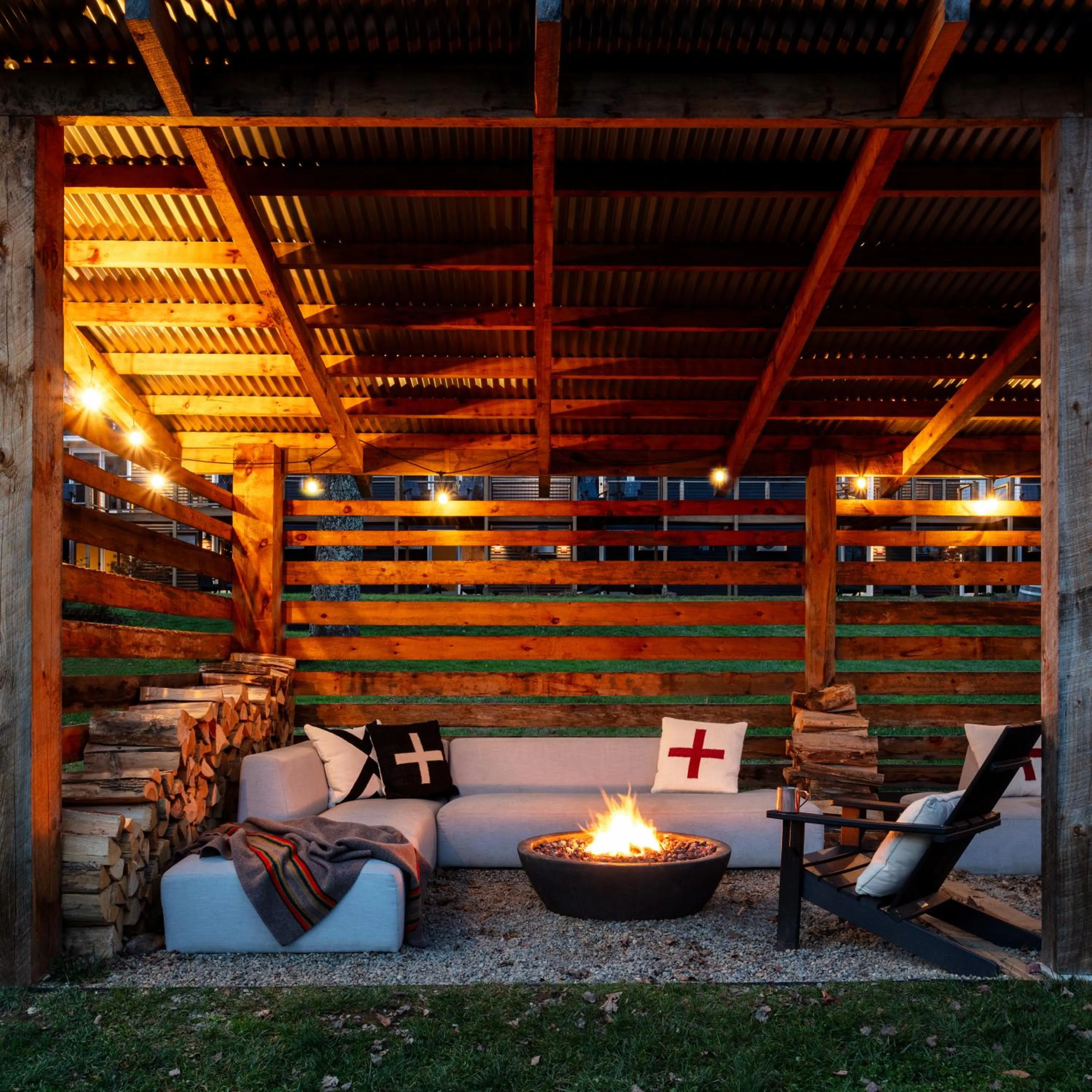 Patio in Tälta Lodge, a Bluebird by Lark