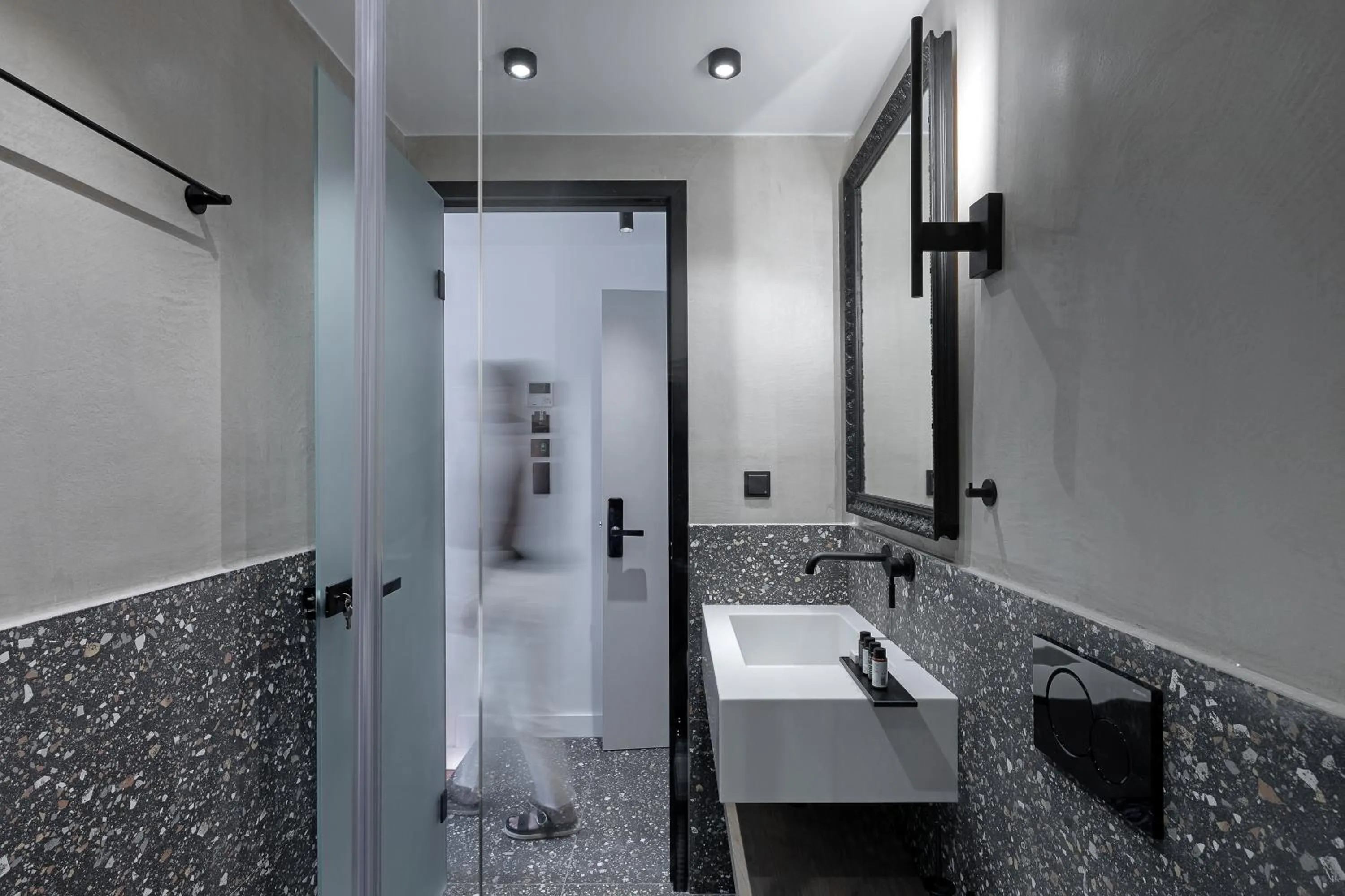 Bathroom in The Athenians Art Apartments