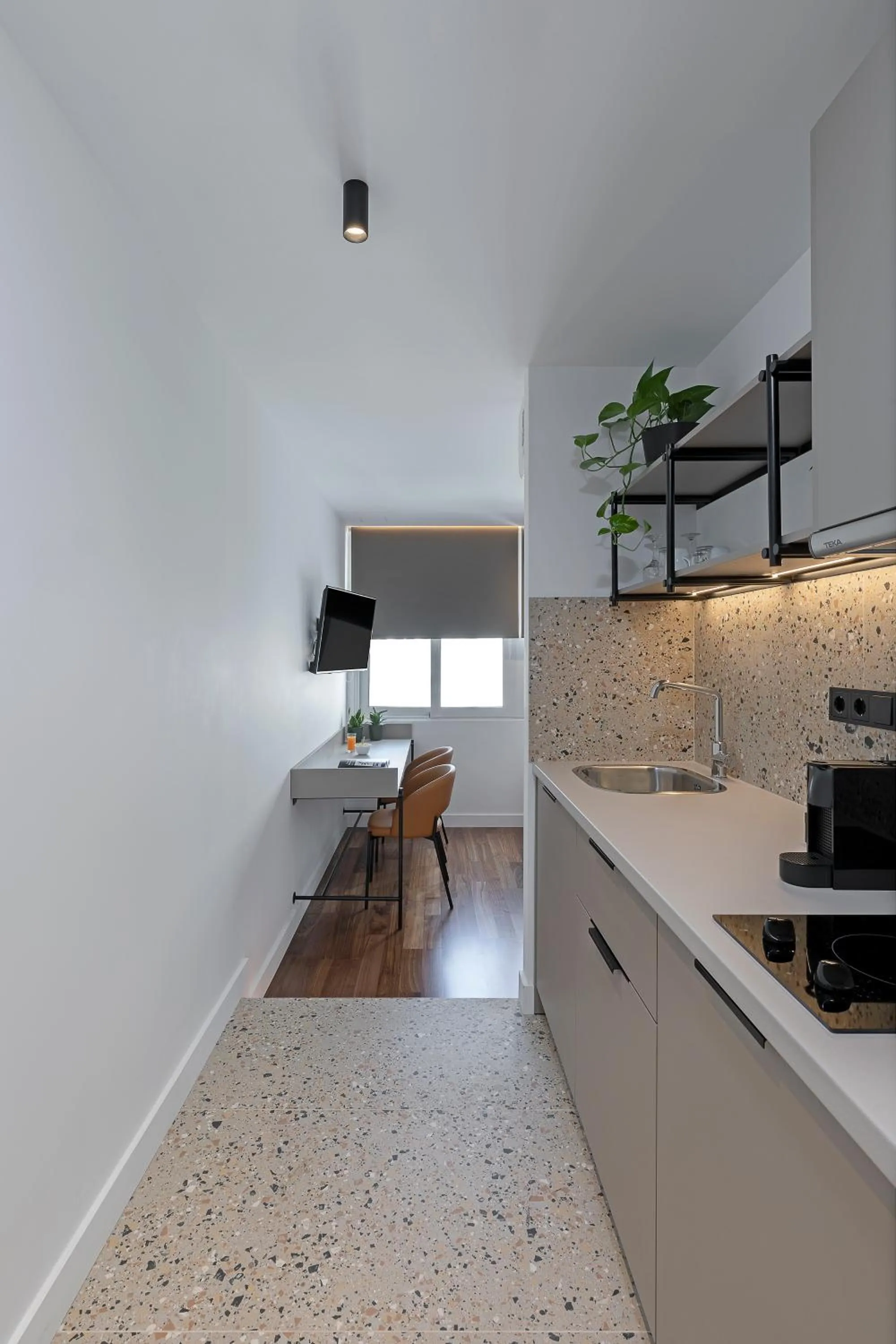 Kitchen or kitchenette in The Athenians Art Apartments
