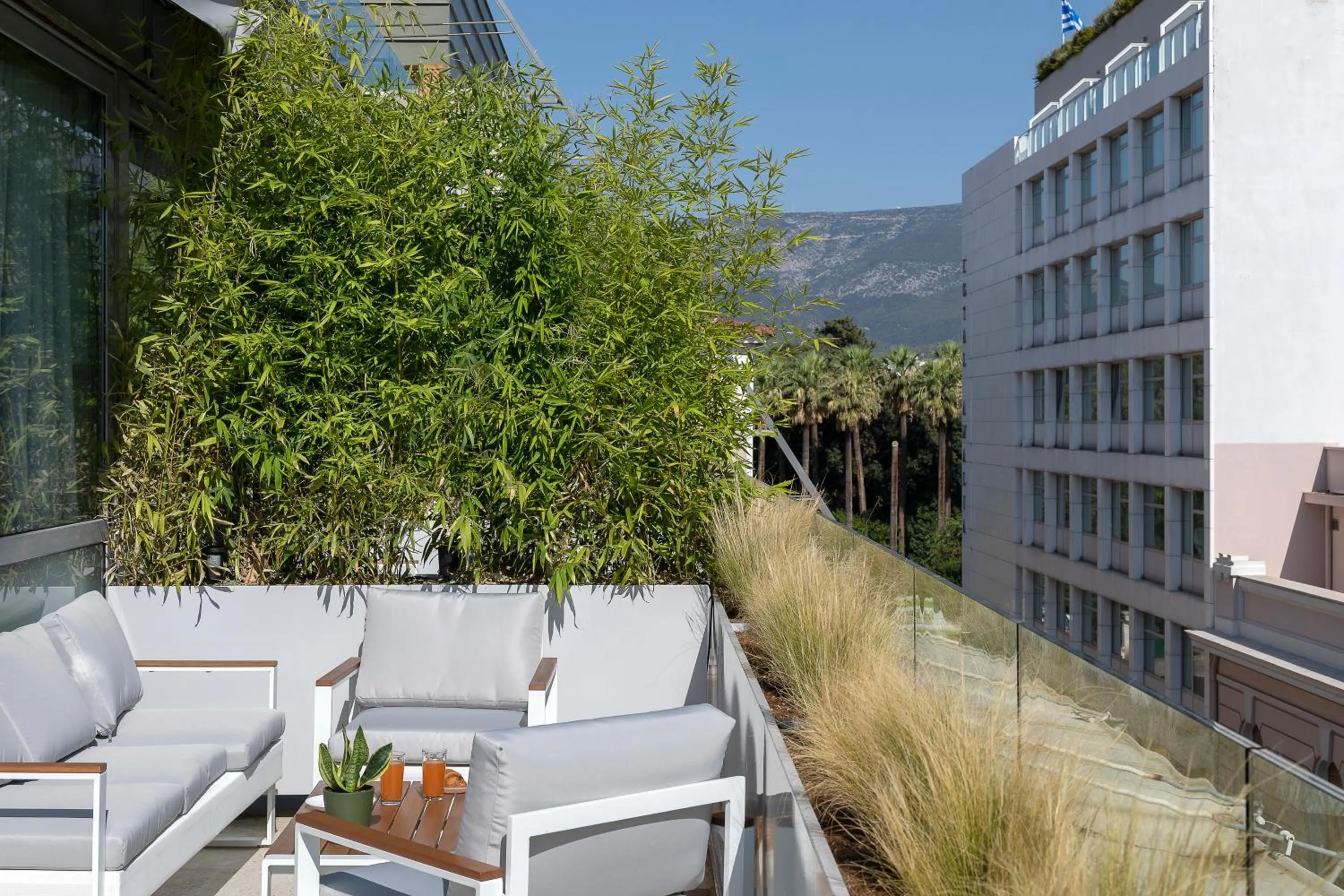 Patio in The Athenians Art Apartments