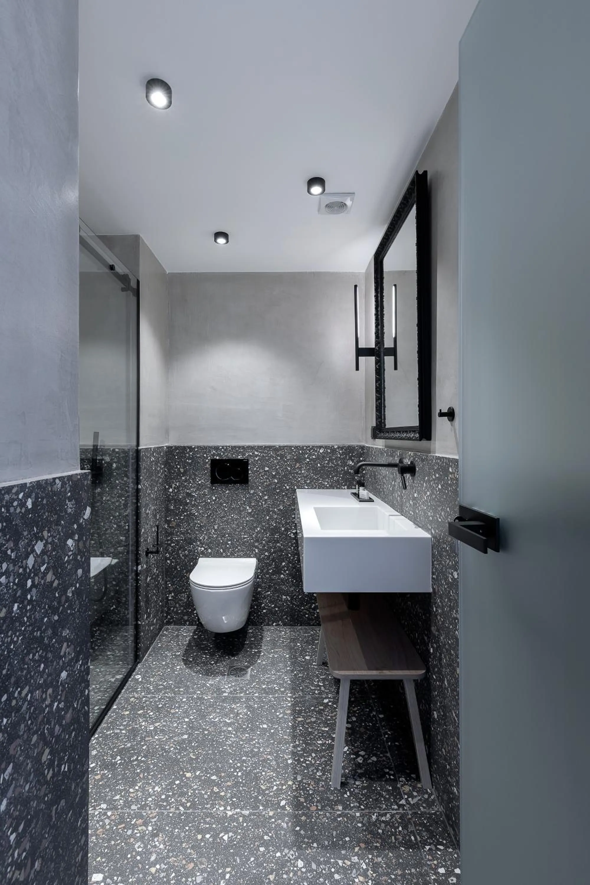 Bathroom in The Athenians Art Apartments