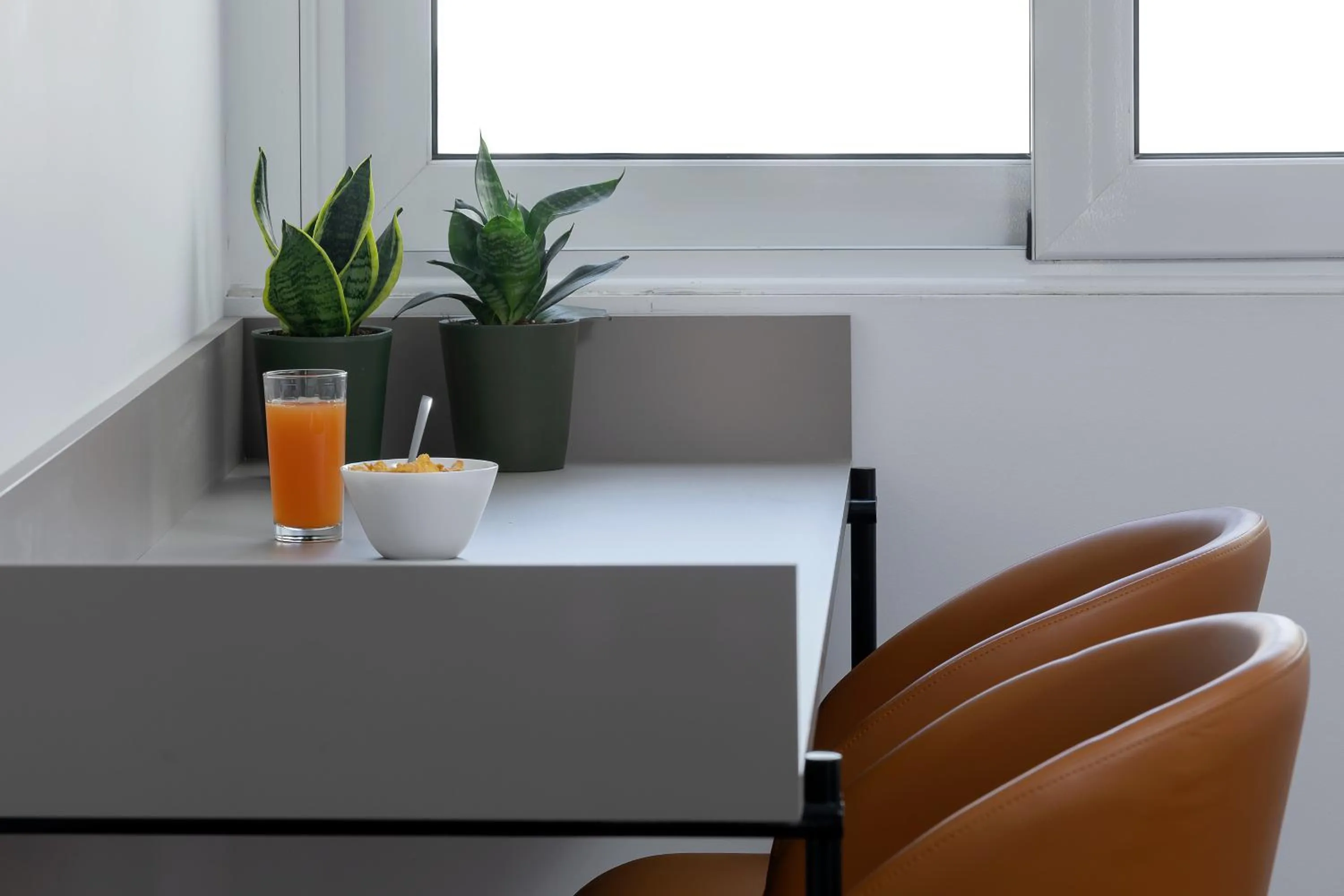 Dining area in The Athenians Art Apartments