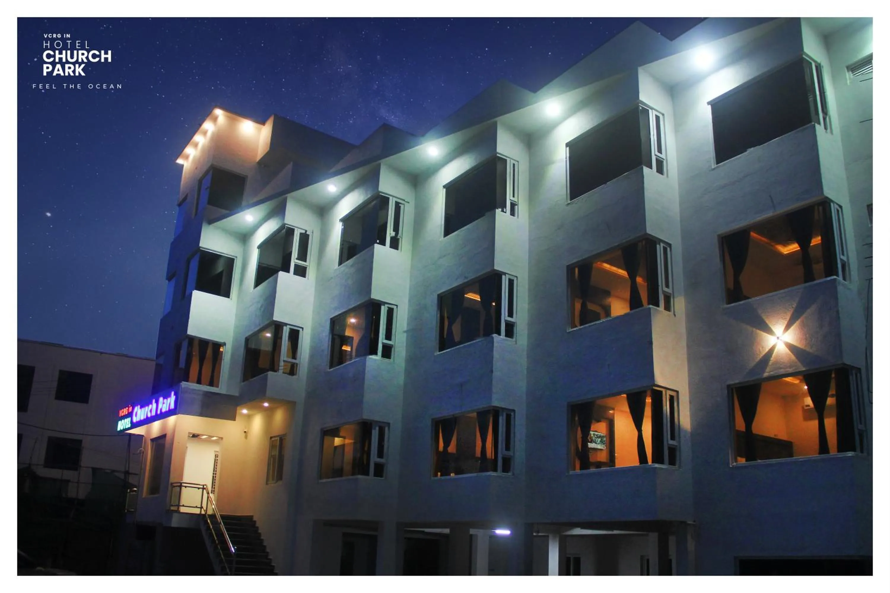 Property building in hotel church park