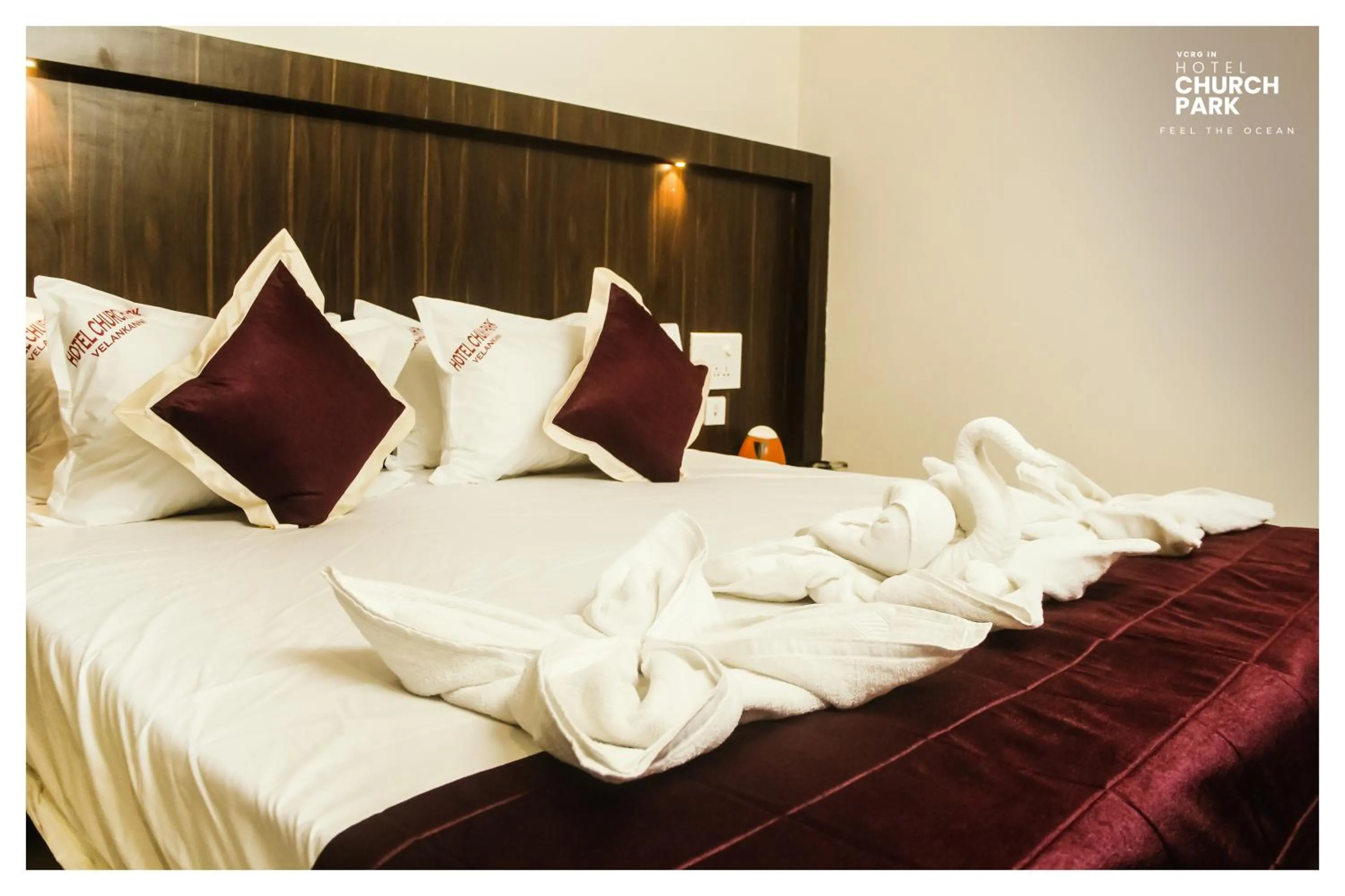 Bed in hotel church park