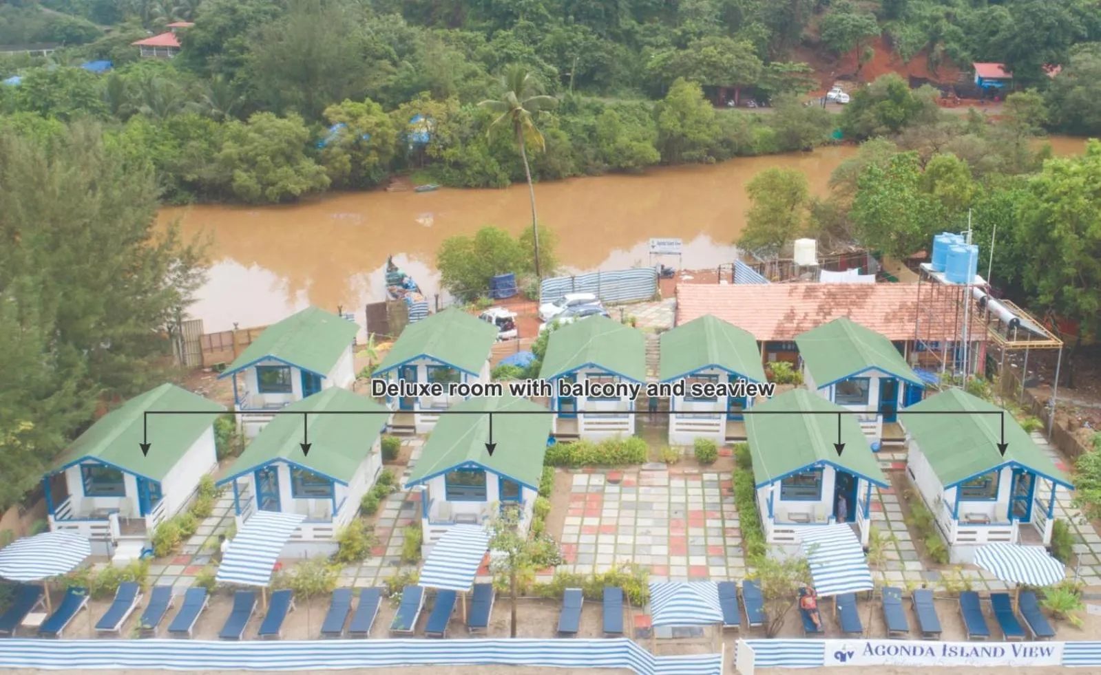 Deluxe Double Room with Balcony and Sea View in Agonda island view