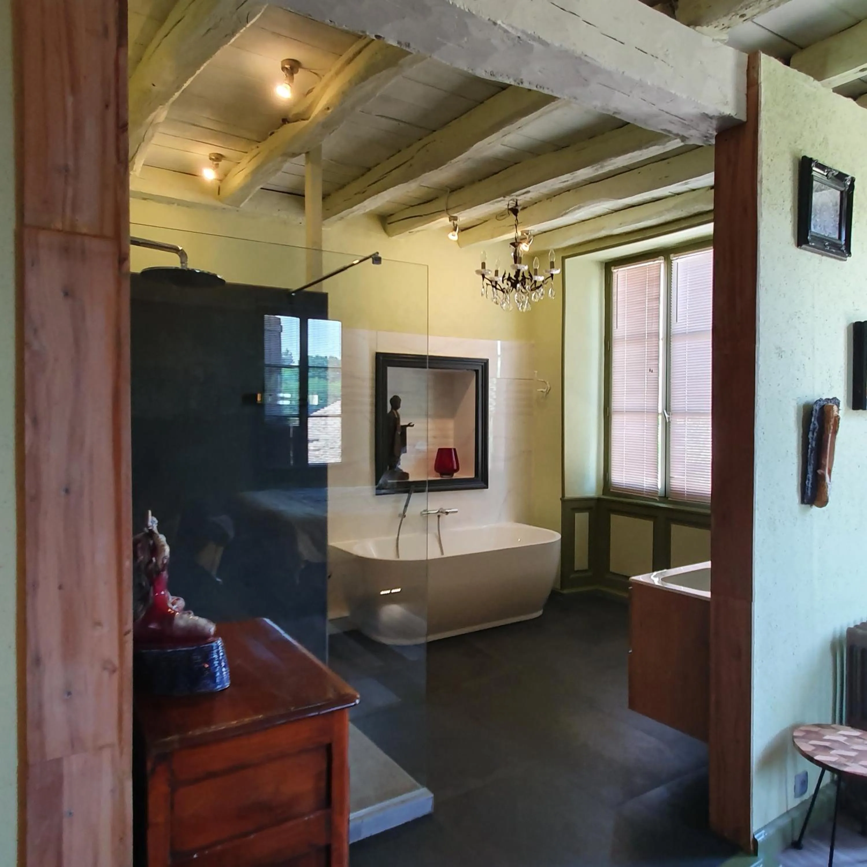 Bathroom, Bed in Maison Fossemagne