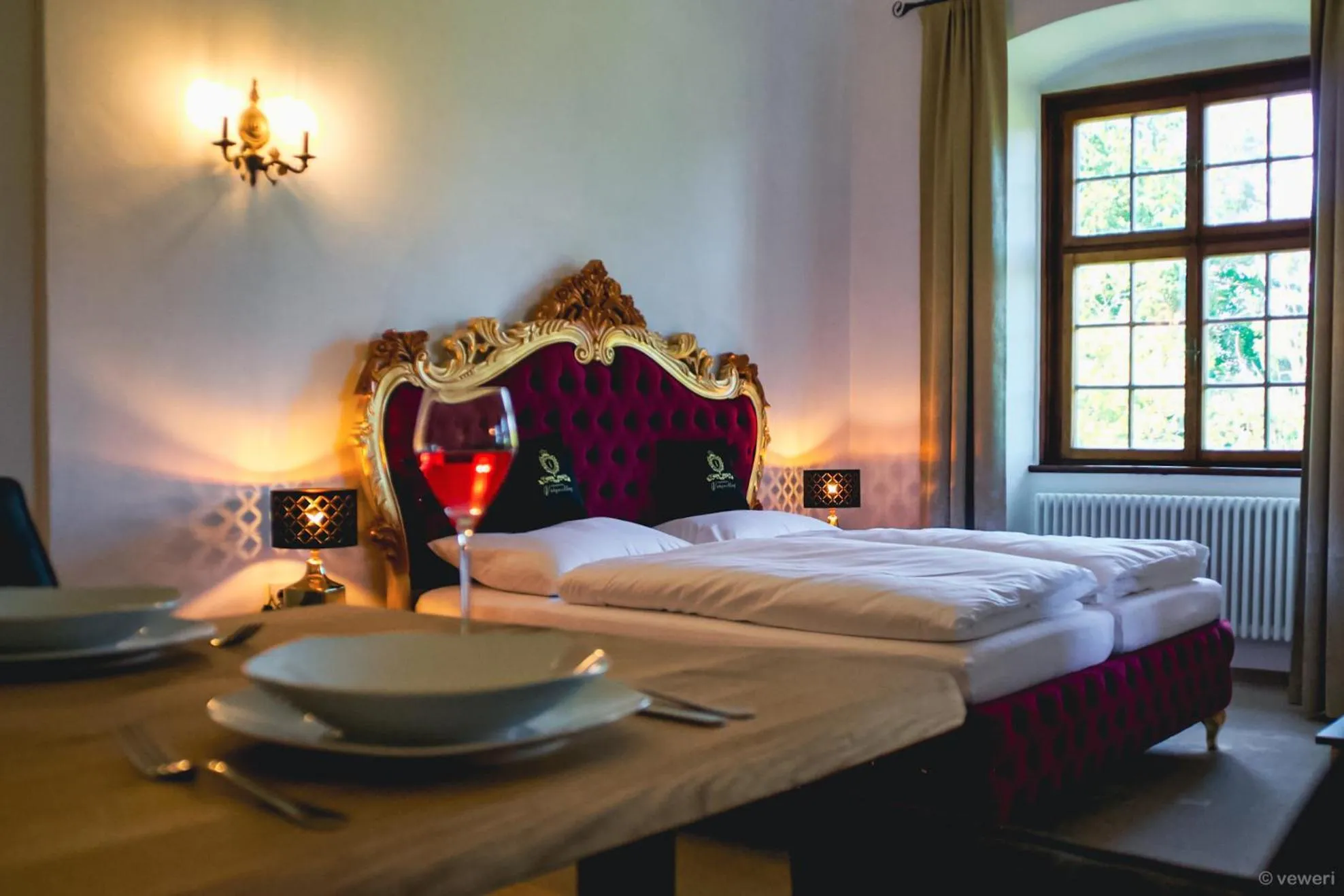 Bedroom, Bed in Innviertler Versailles