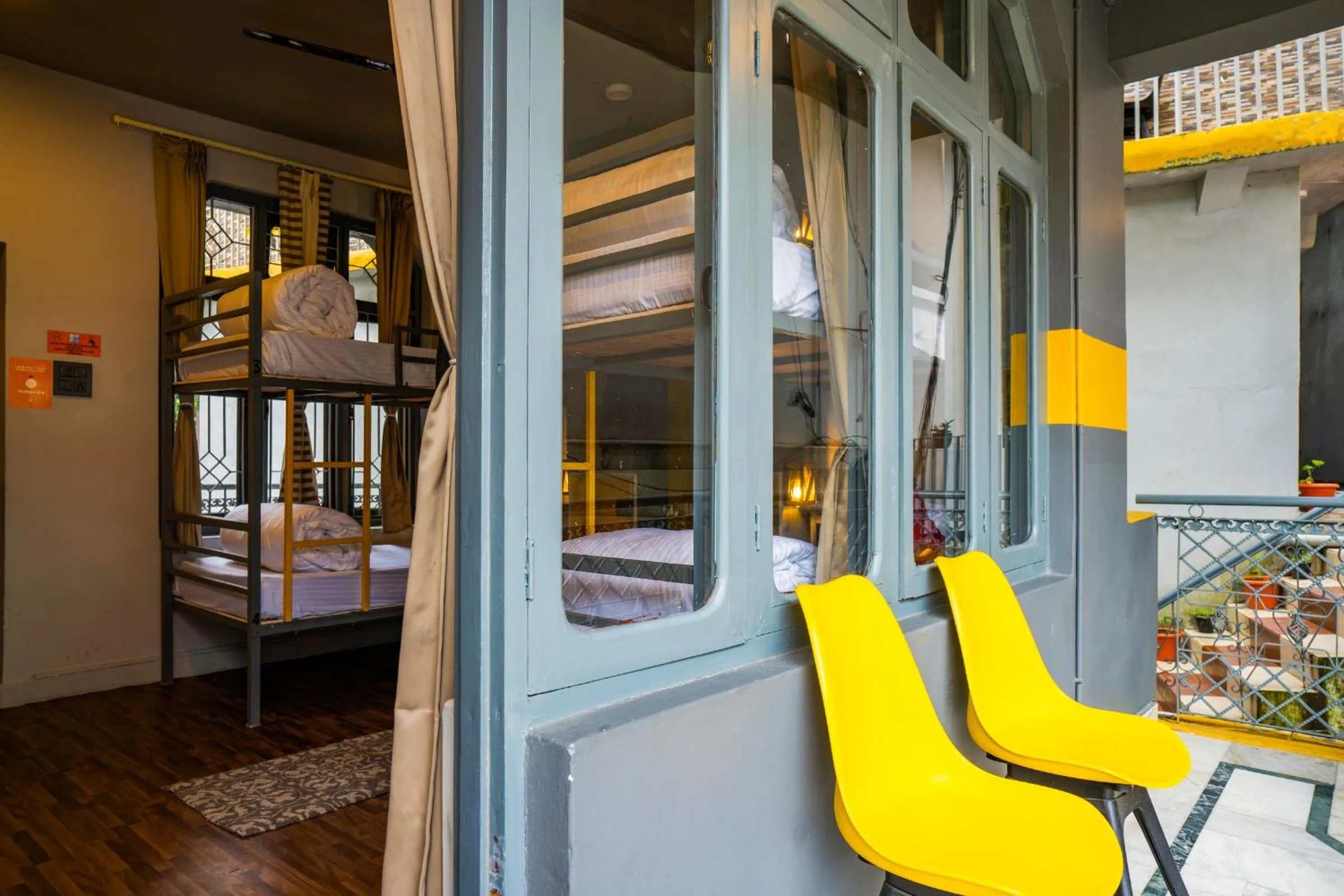 View (from property/room), Bed in Zostel McLeodganj