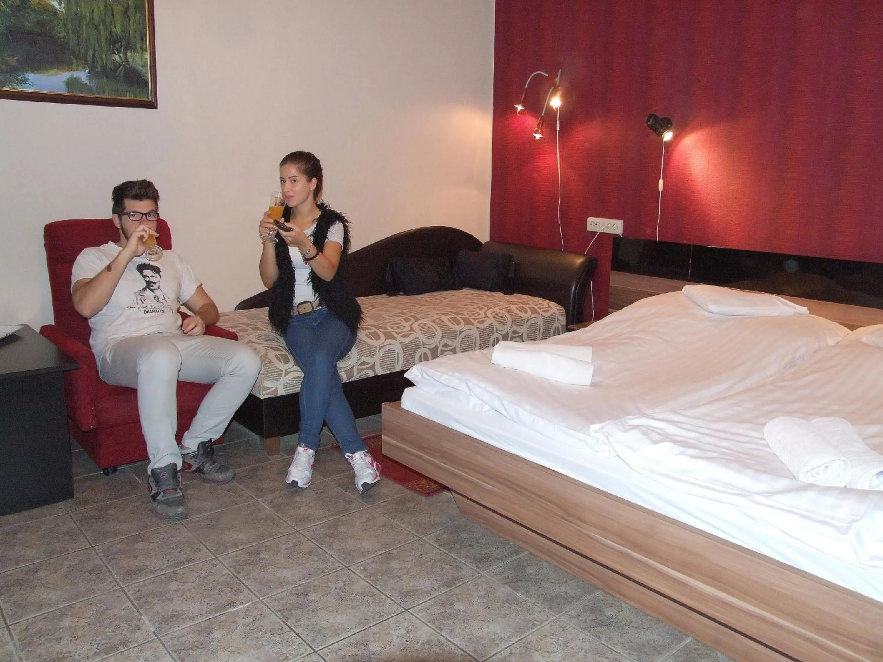 People, Bed in Thermal Panzió Sárvár