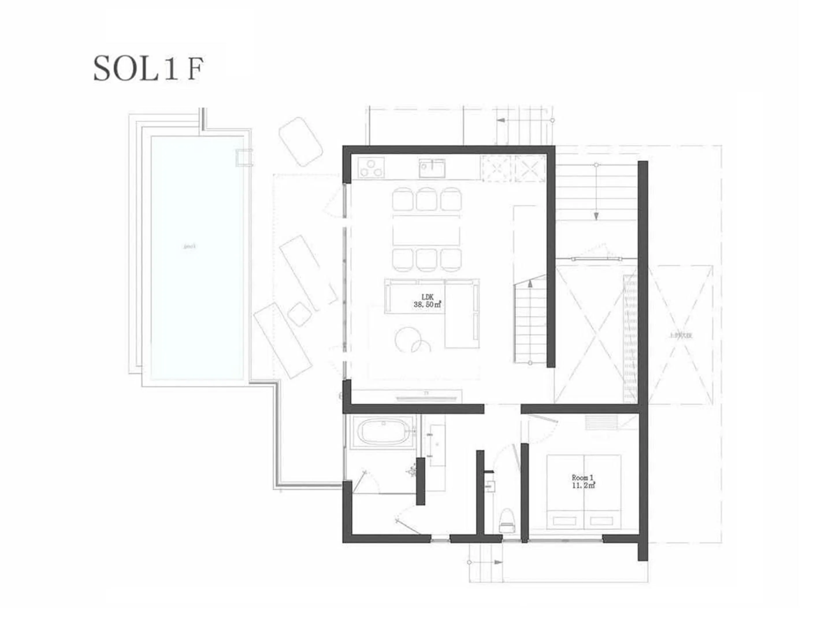 Floor plan in Blue Rela Luxe Resort Okinawa