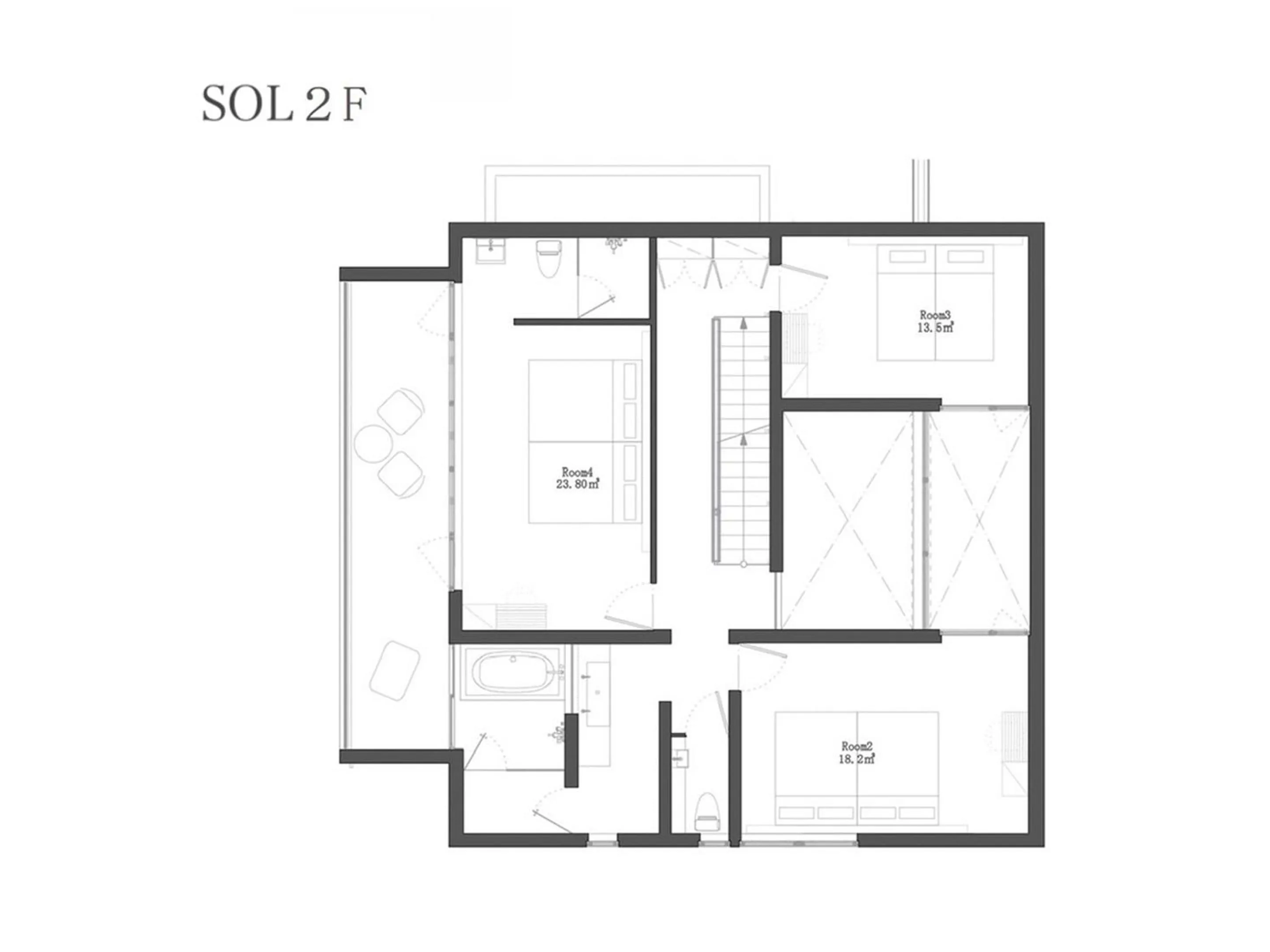 Floor plan in Blue Rela Luxe Resort Okinawa
