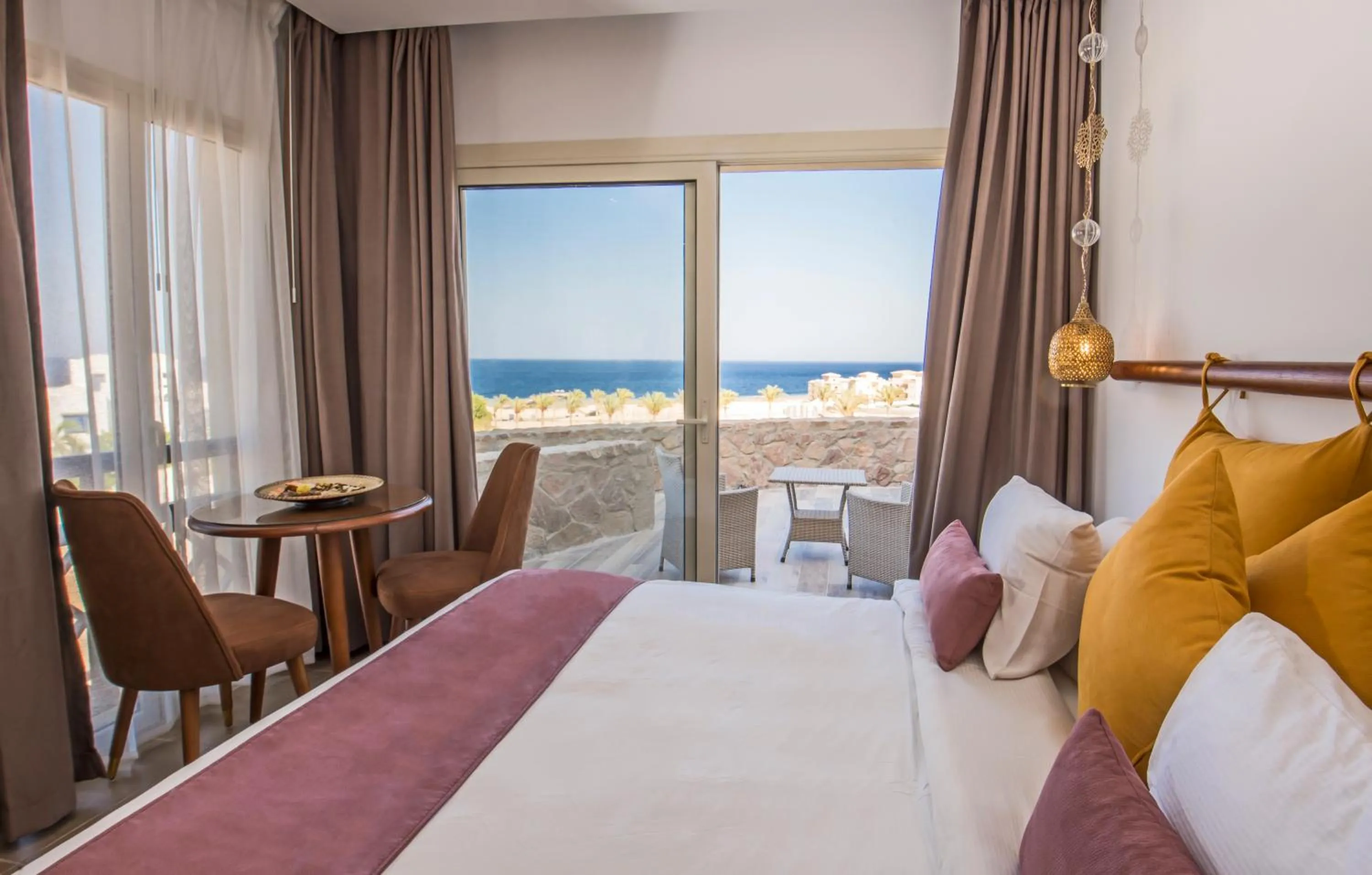 View (from property/room), Bed in OSKENA Azzurra Sahl Hasheesh Hurghada