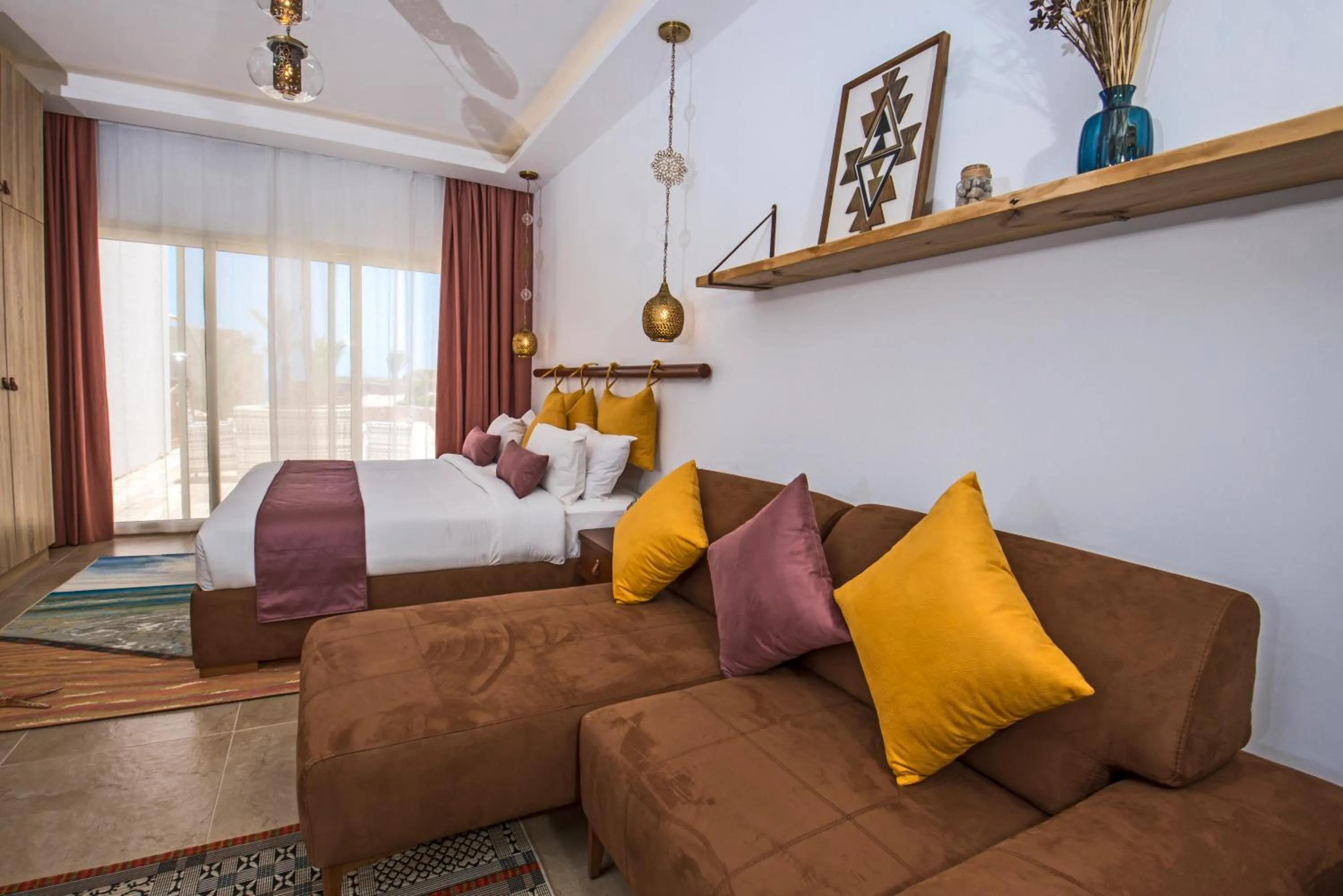 Living room, Bed in OSKENA Azzurra Sahl Hasheesh Hurghada