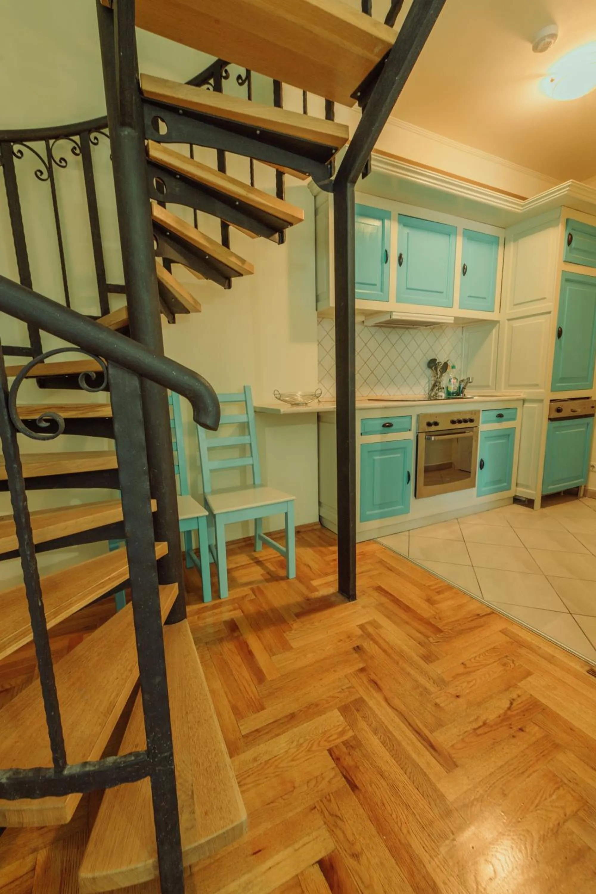 Kitchen or kitchenette in Pater Apartments and Rooms