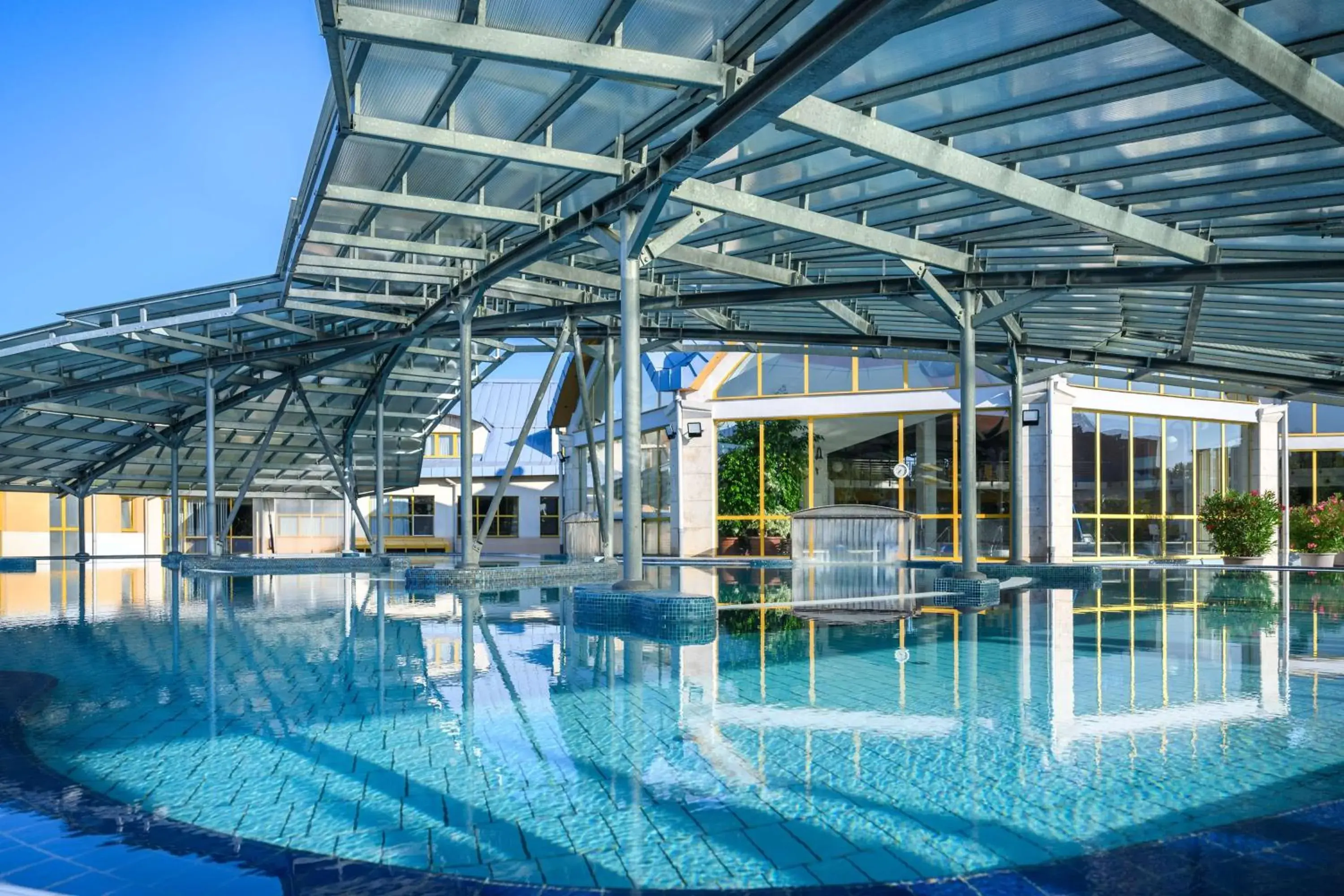 Pool view in Park Inn by Radisson Sarvar Resort & Spa - All Inclusive Pool view in Park Inn by Radisson Sarvar Resort & Spa - All Inclusive