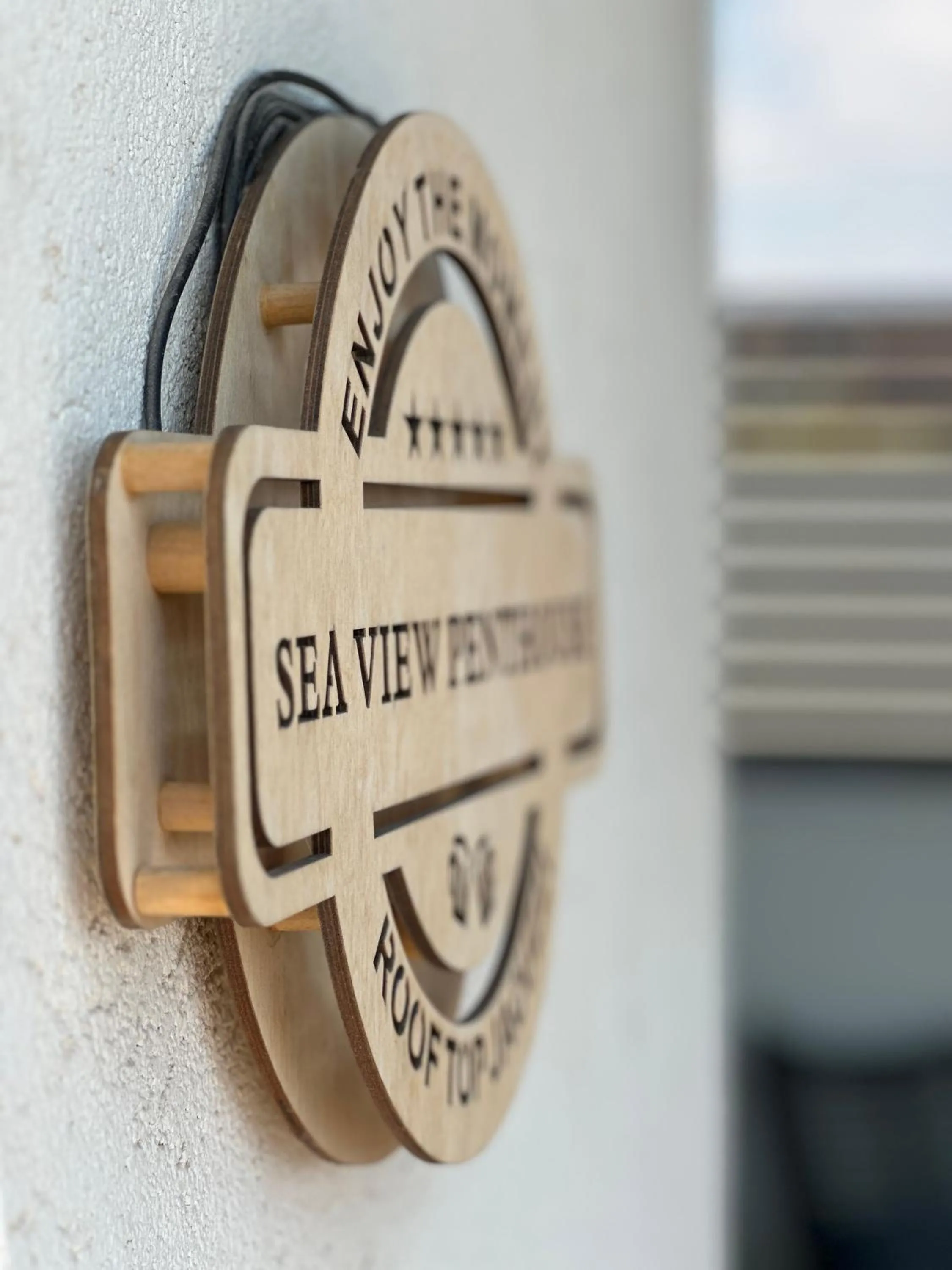 Property logo or sign in Sea view penthouse Private rooftop jacuzzi