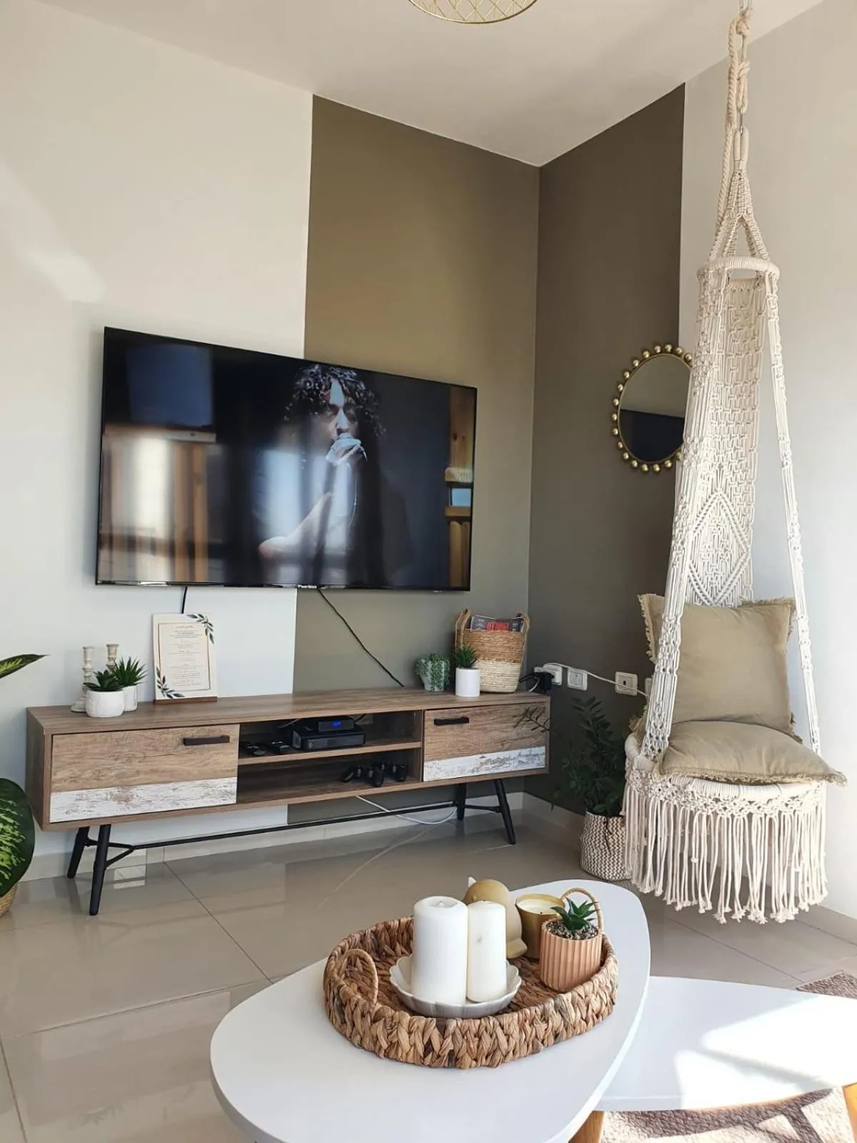TV and multimedia in Sea view penthouse Private rooftop jacuzzi