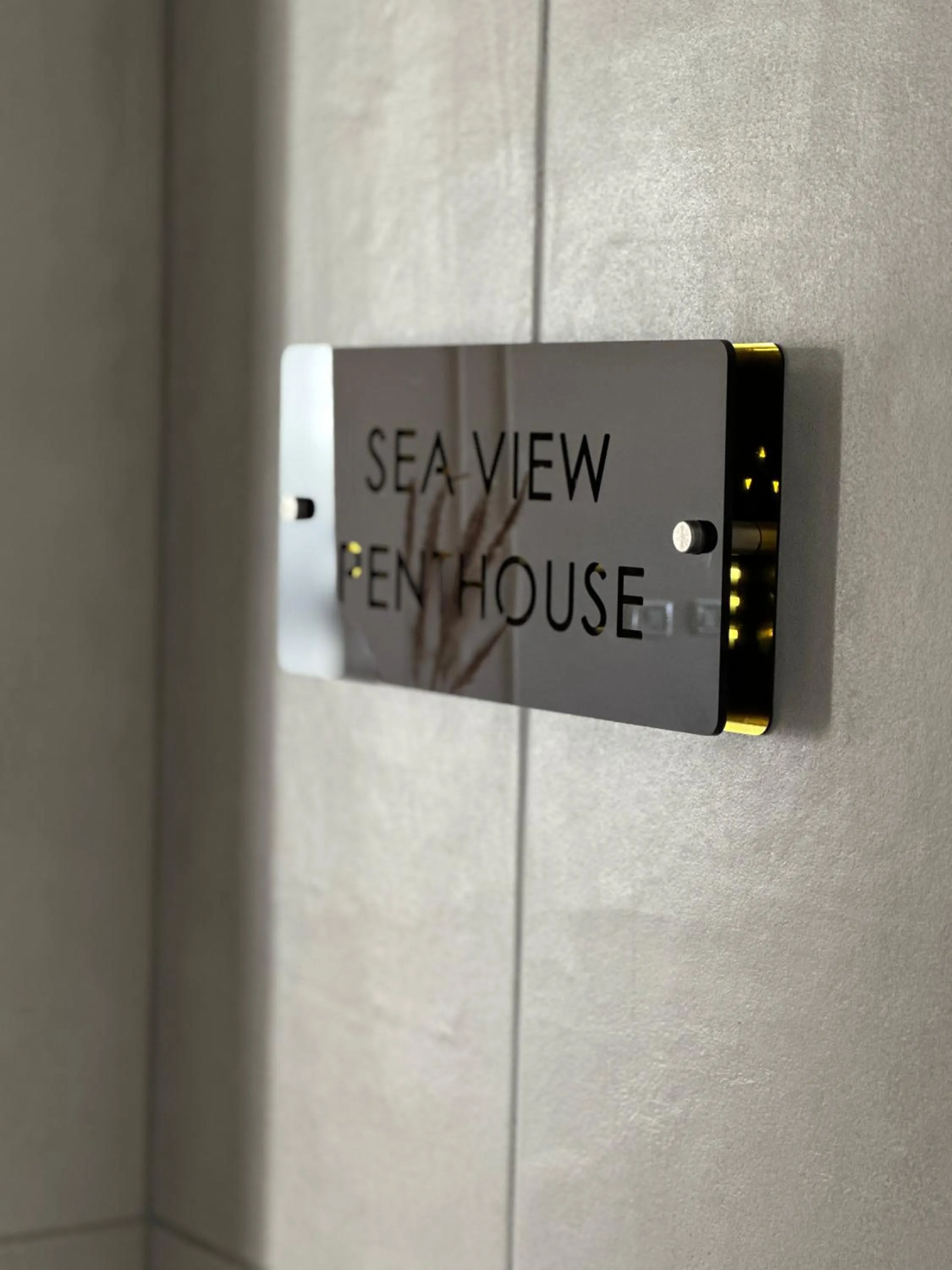 Property logo or sign in Sea view penthouse Private rooftop jacuzzi