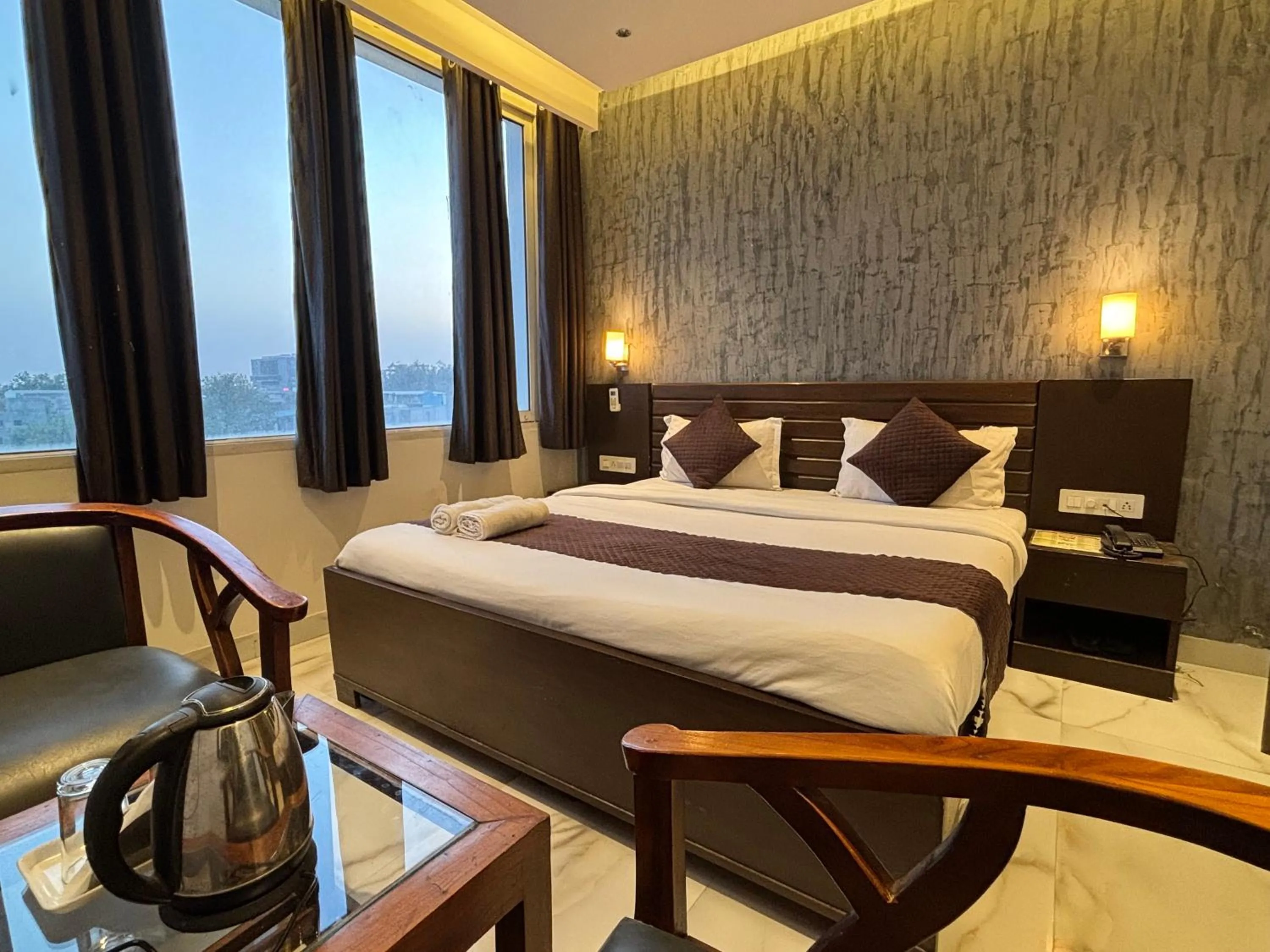 View (from property/room), Bed in Hotel Casa