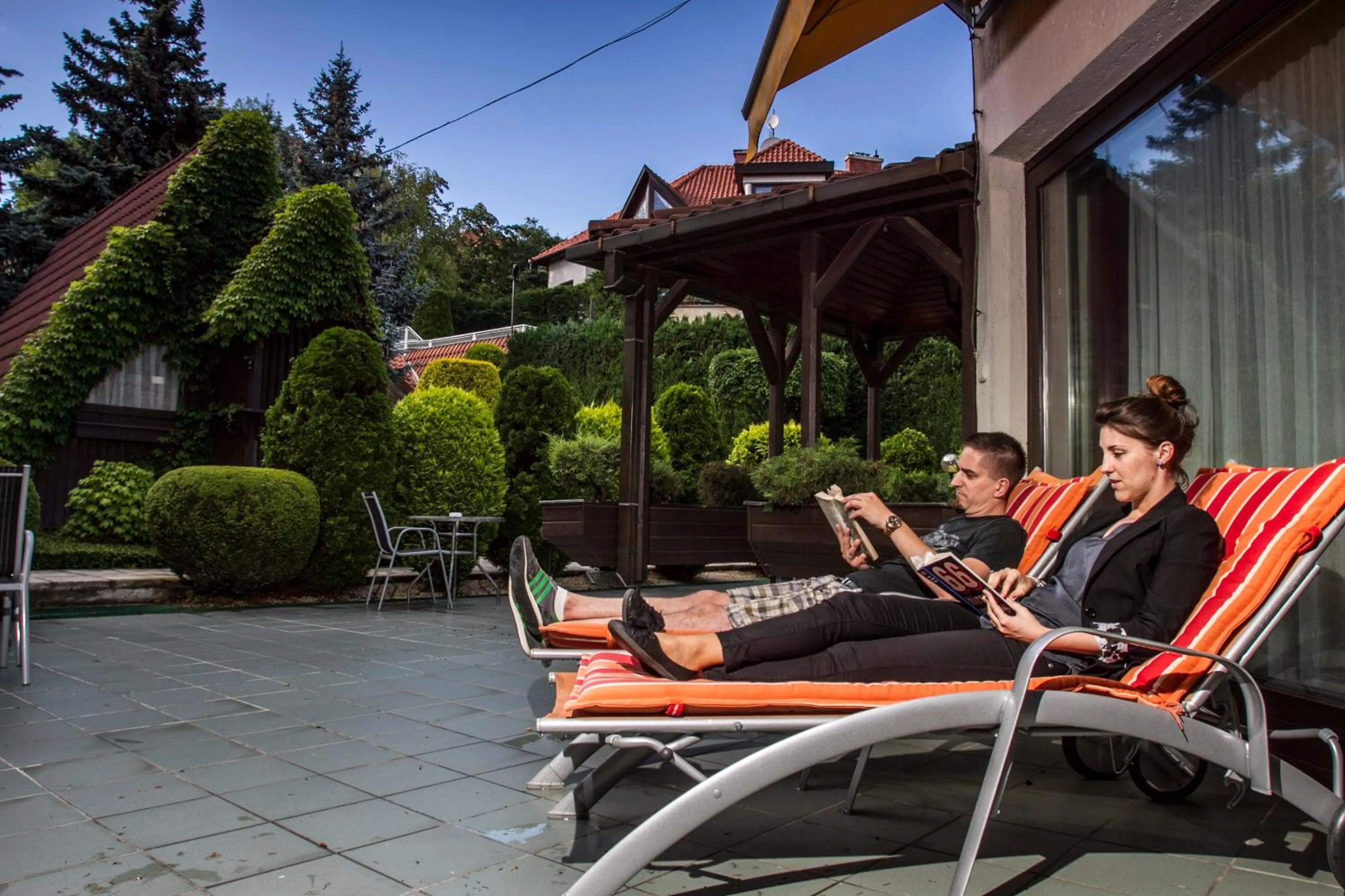 Garden in Hotel Molnár