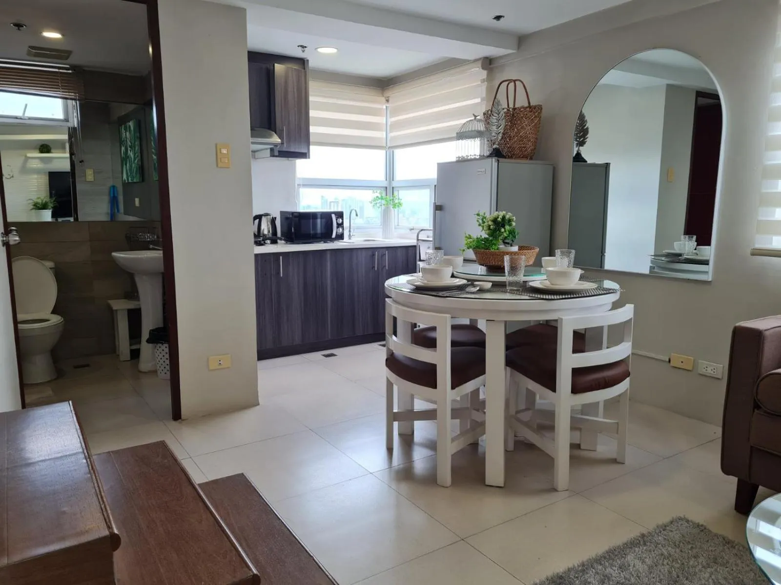 Dining area in Gilmore Tower Suites By SMS Hospitality
