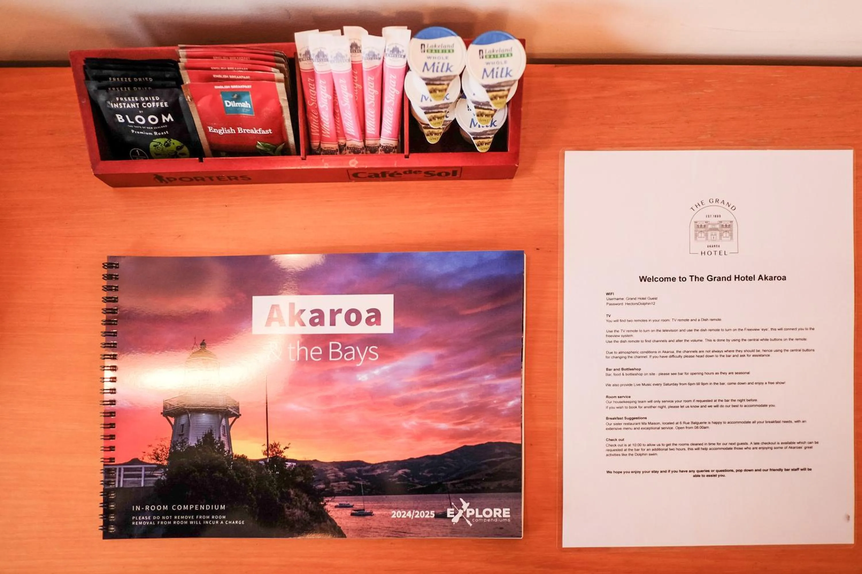 Coffee/tea facilities in The Grand Hotel & Bar - Akaroa