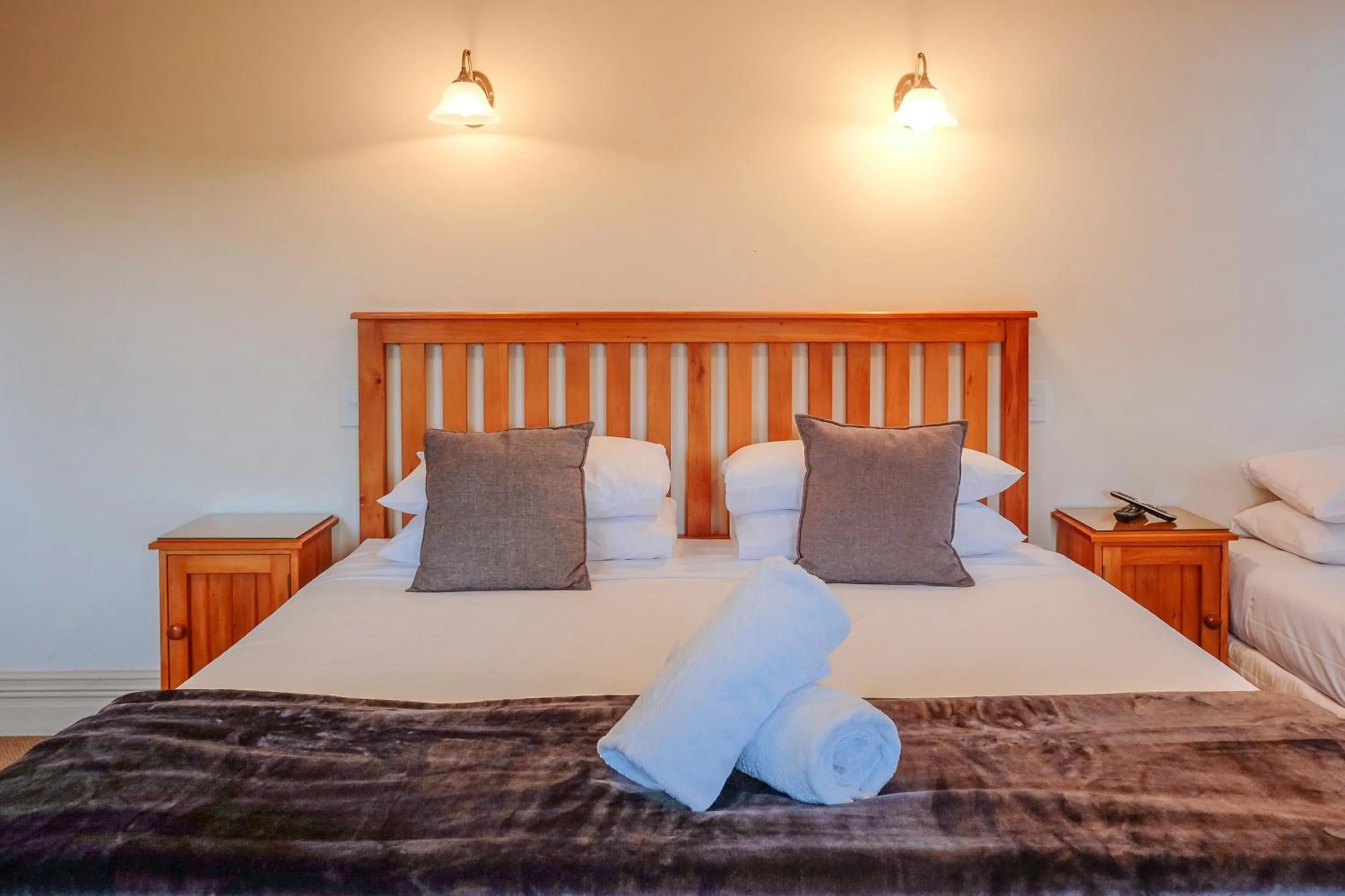 Bed in The Grand Hotel & Bar - Akaroa