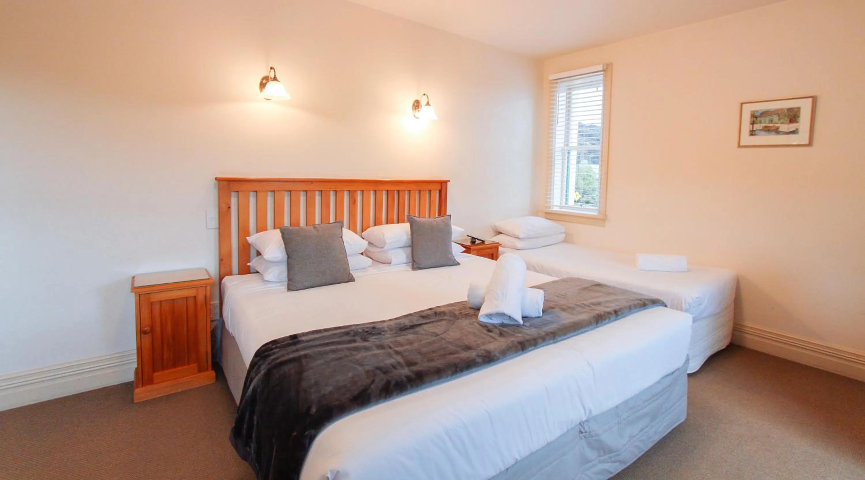 Bed in The Grand Hotel & Bar - Akaroa