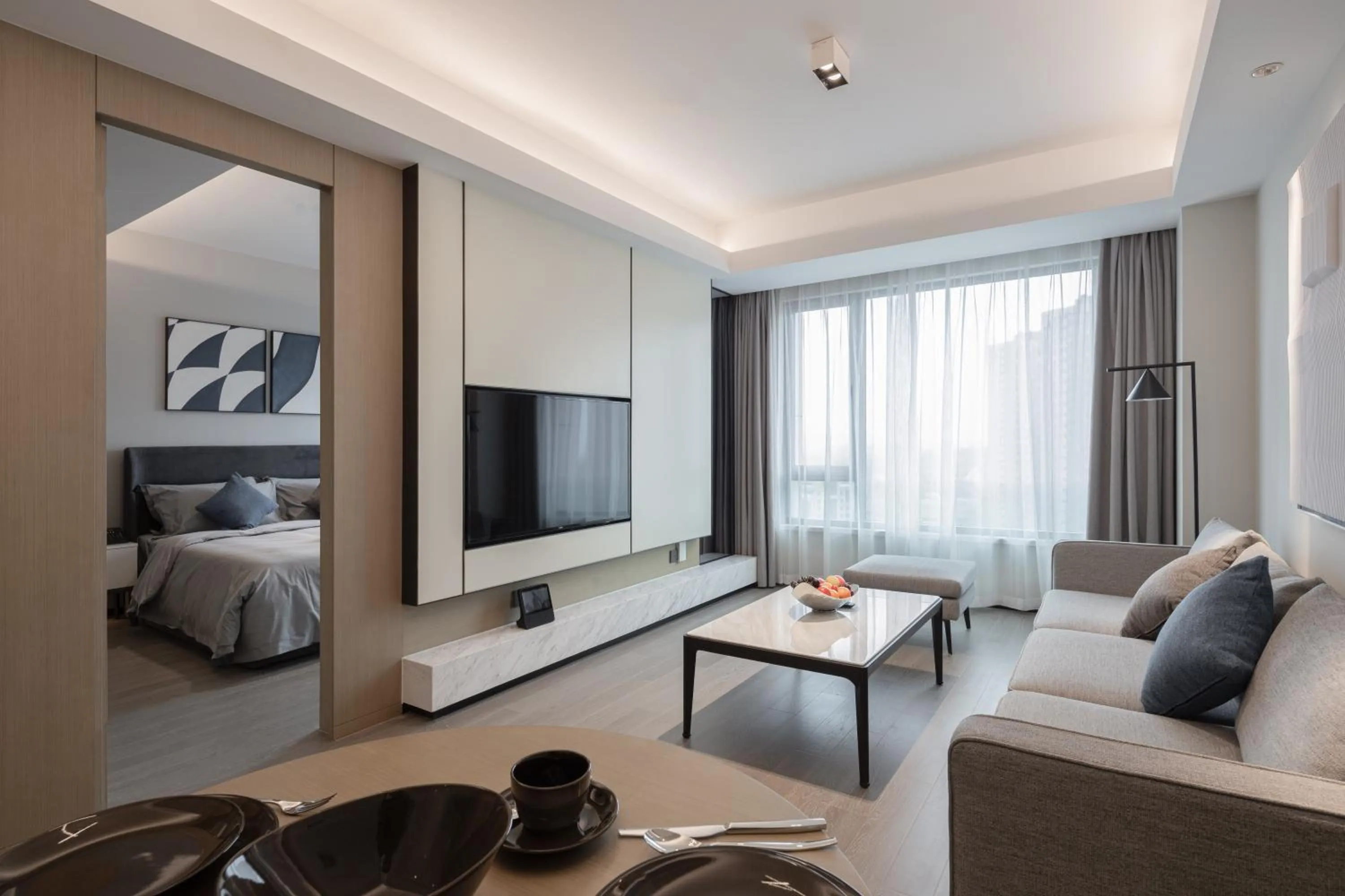 Bed in ParcVue Hotel Residence Nanjing