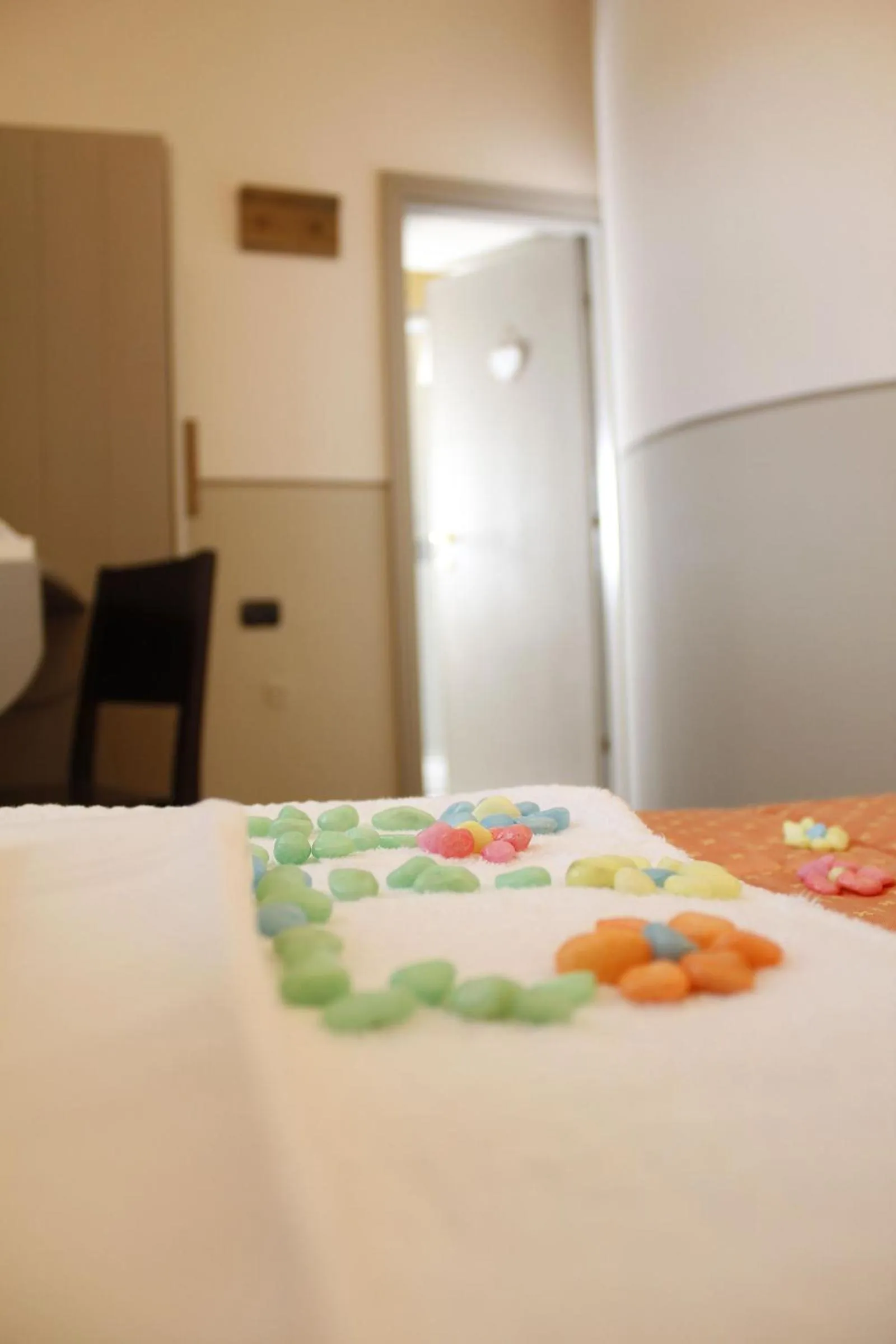 Decorative detail, Bed in Albergo Benito