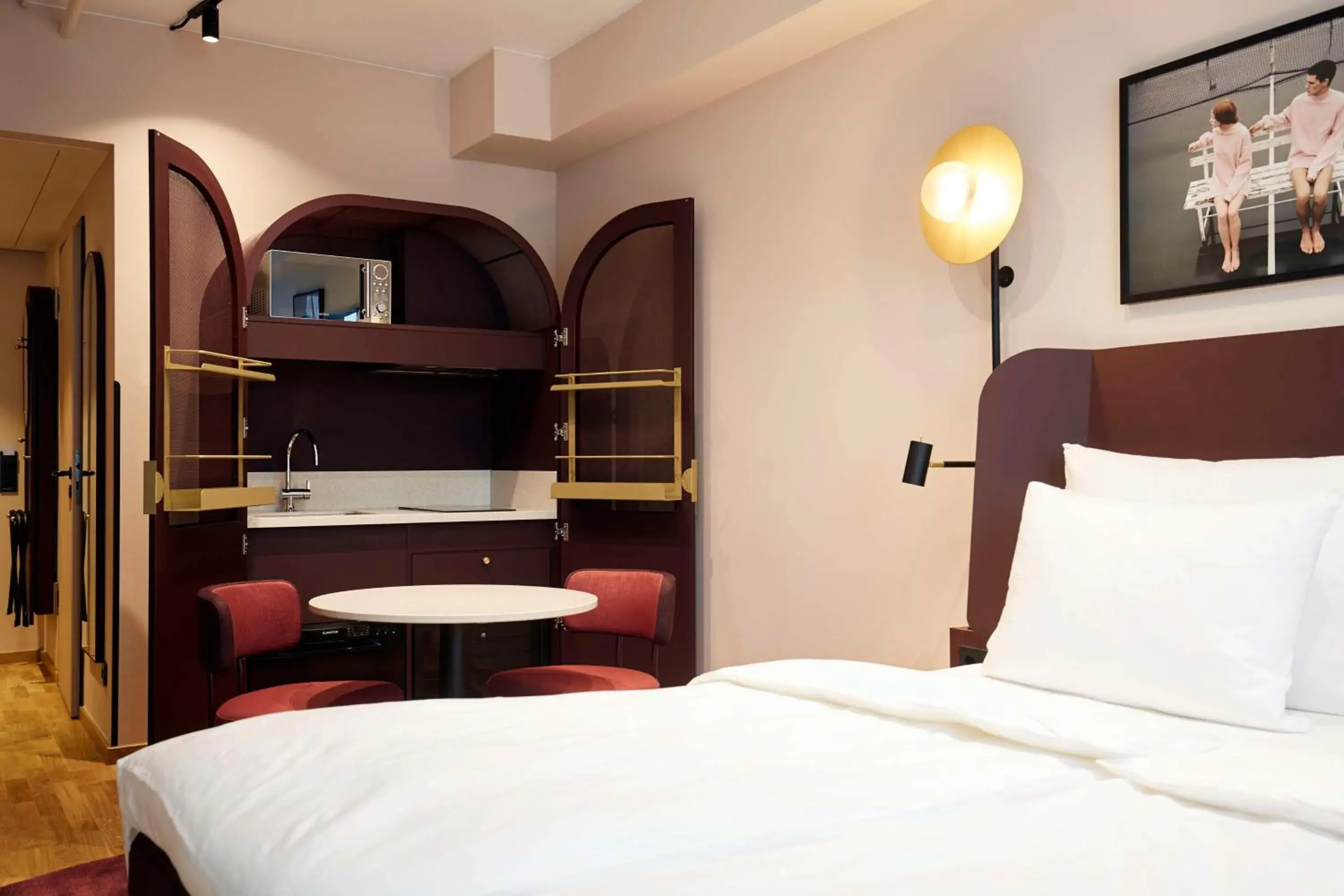 Bedroom, Bed in Scandic München Macherei Bedroom, Bed in Scandic München Macherei