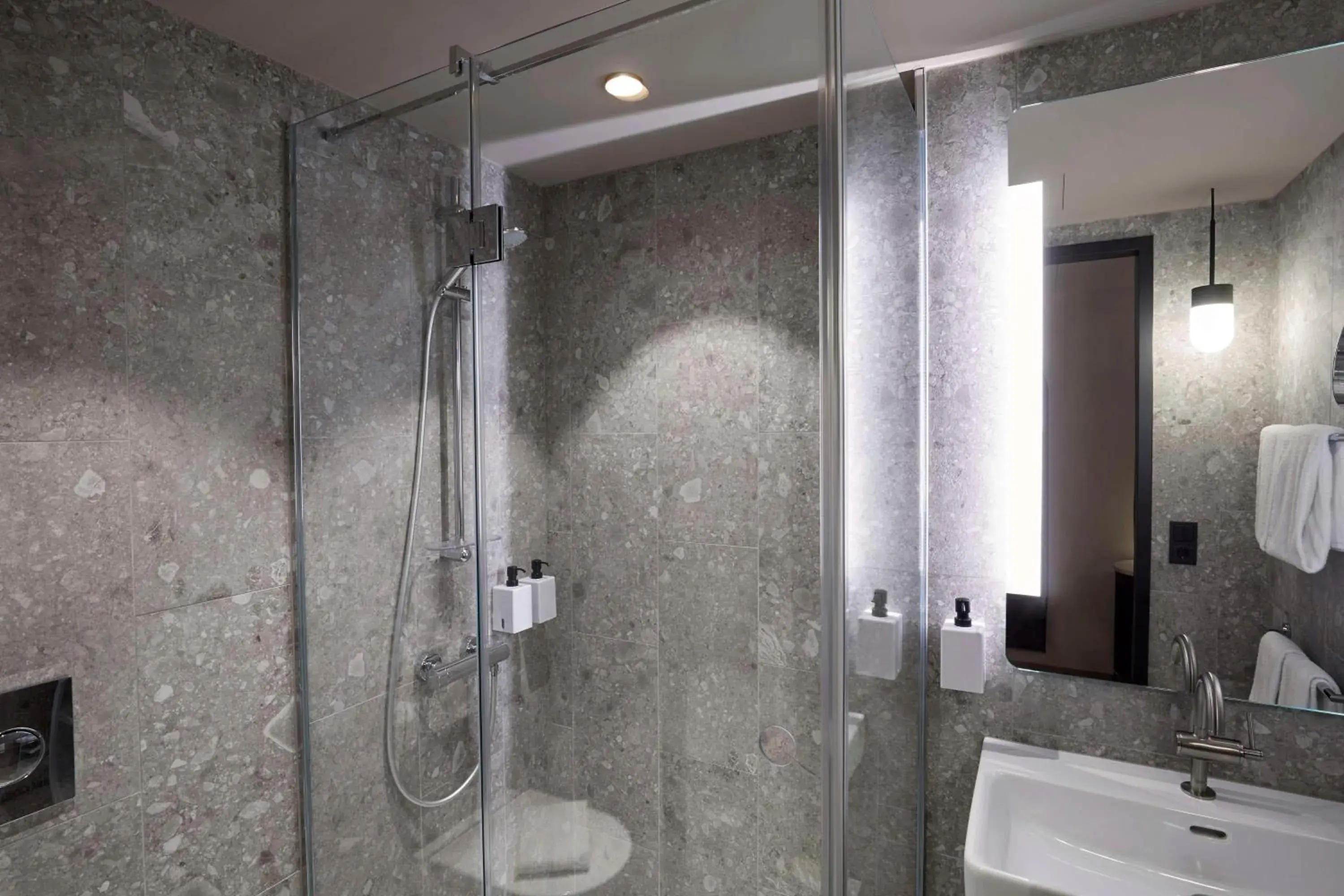 Bathroom in Scandic München Macherei Bathroom in Scandic München Macherei