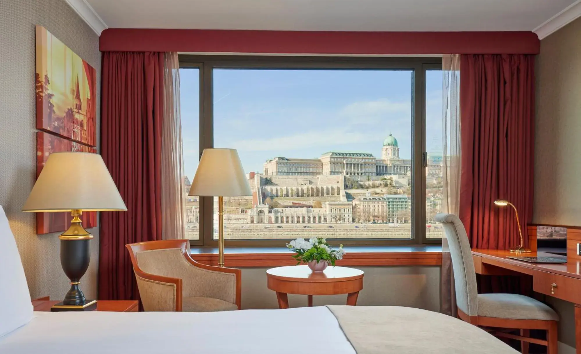 View (from property/room), Bed in InterContinental Budapest by IHG View (from property/room), Bed in InterContinental Budapest by IHG