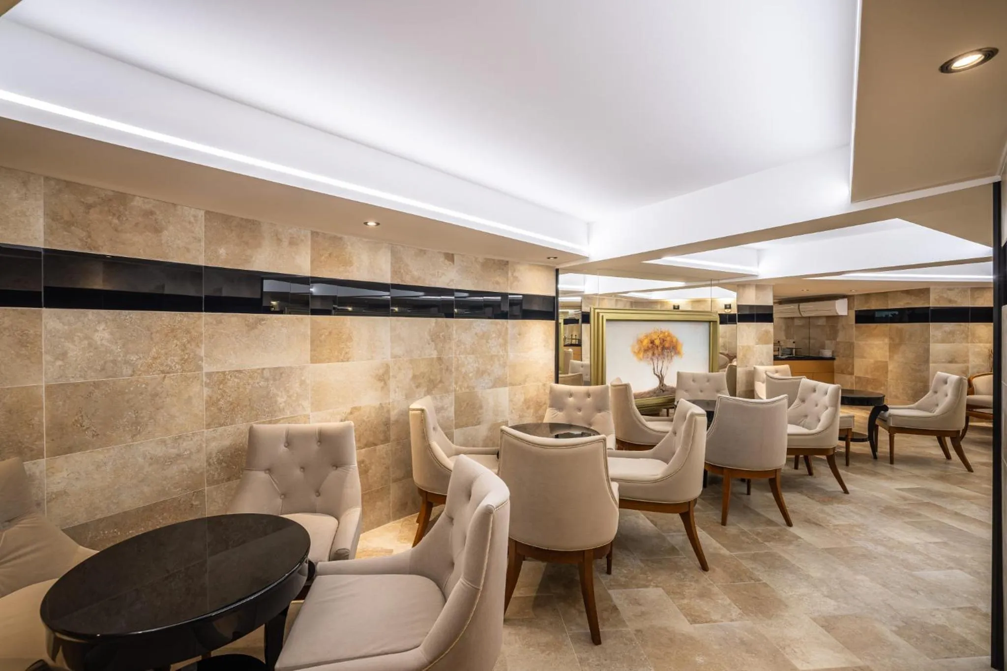 Seating area in Hotel Central