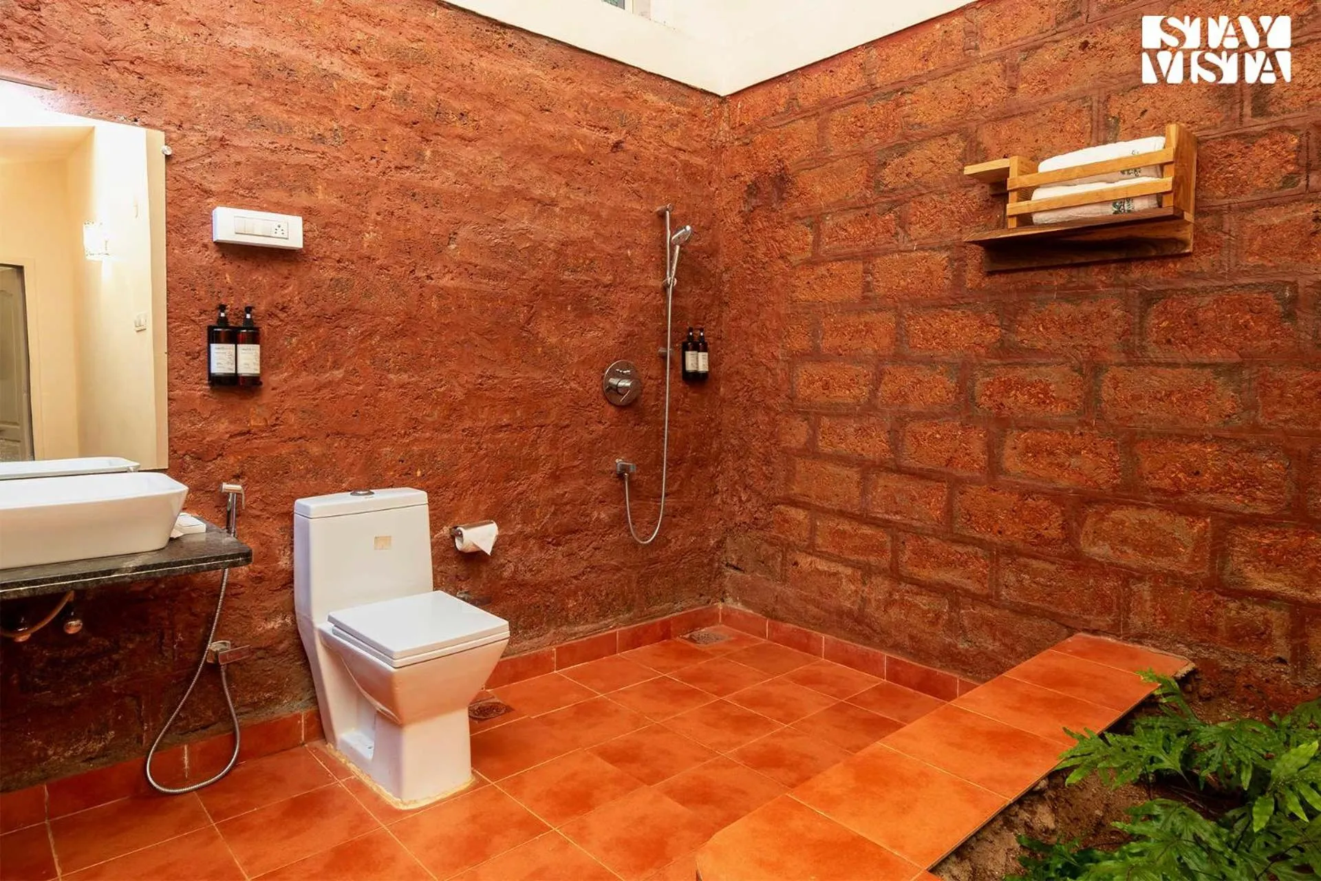 Bathroom in StayVista at The Conservancy Bungalow - Koynanagar