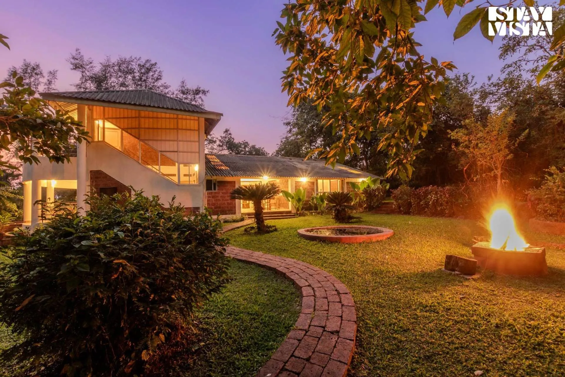 Garden in StayVista at The Conservancy Bungalow - Koynanagar