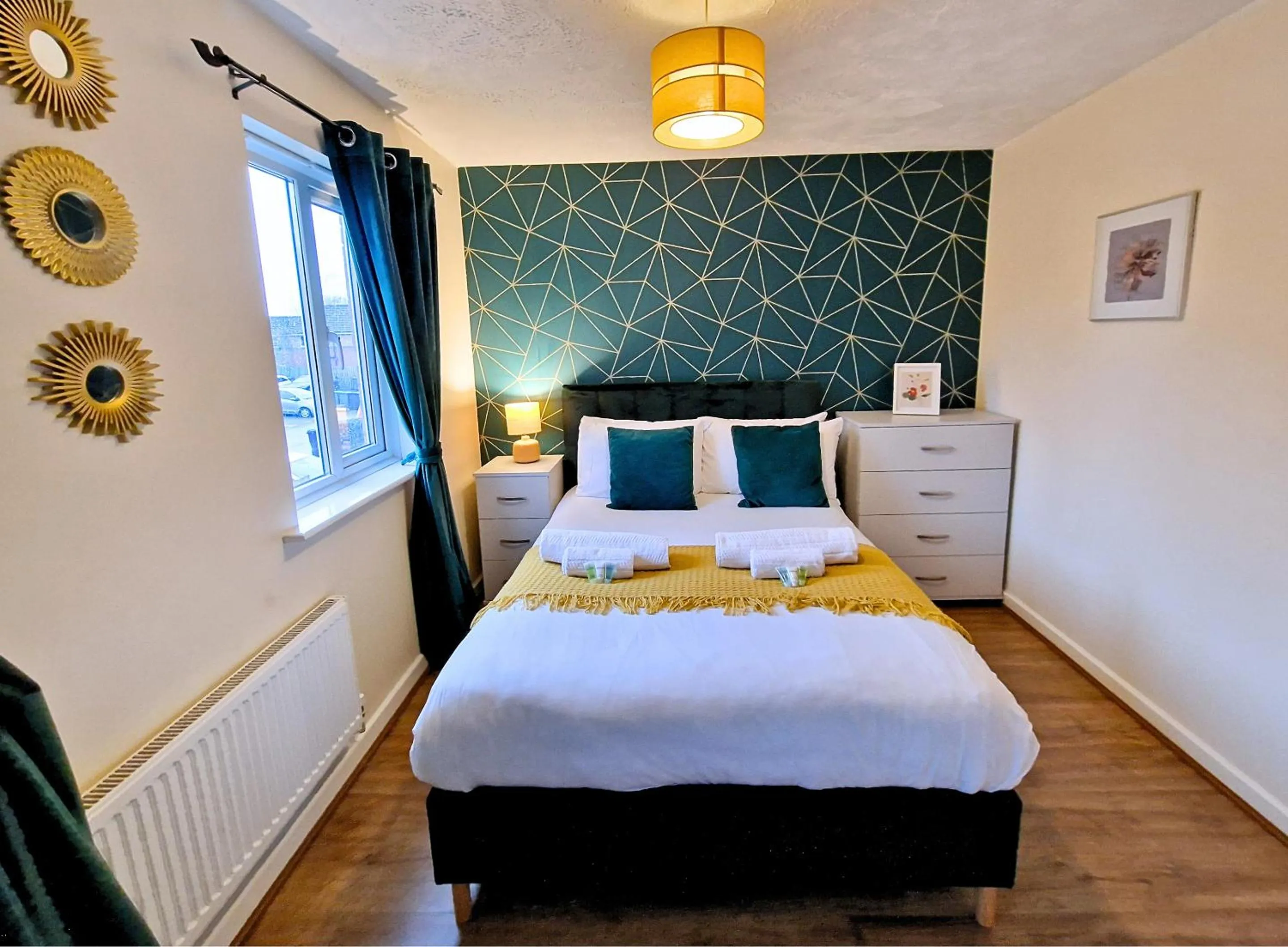 Bedroom, Bed in Manchester Townhouse by BEVOLVE - 4 bedrooms - Free Parking