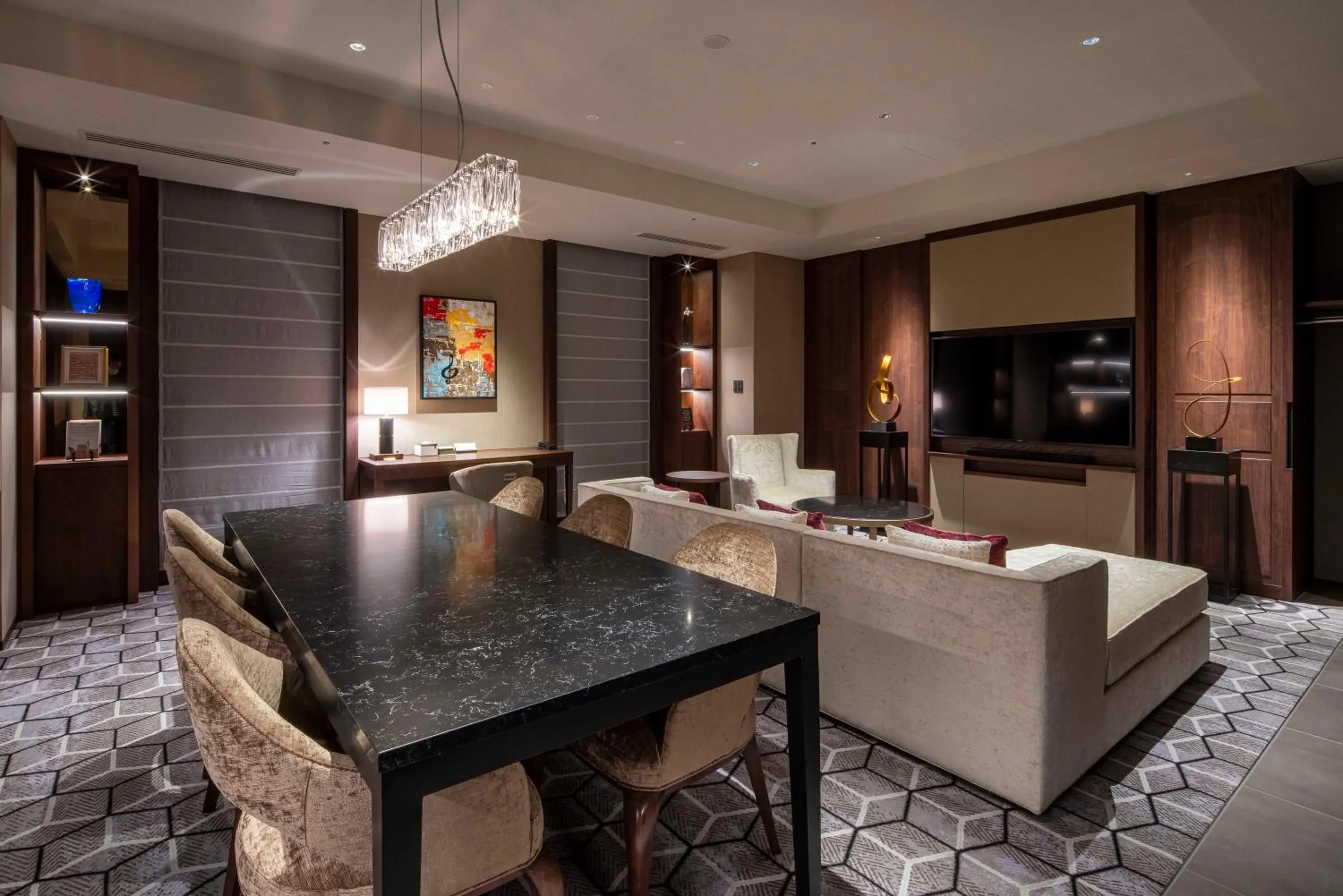 Living room in Hotel GrandBach Tokyo Ginza