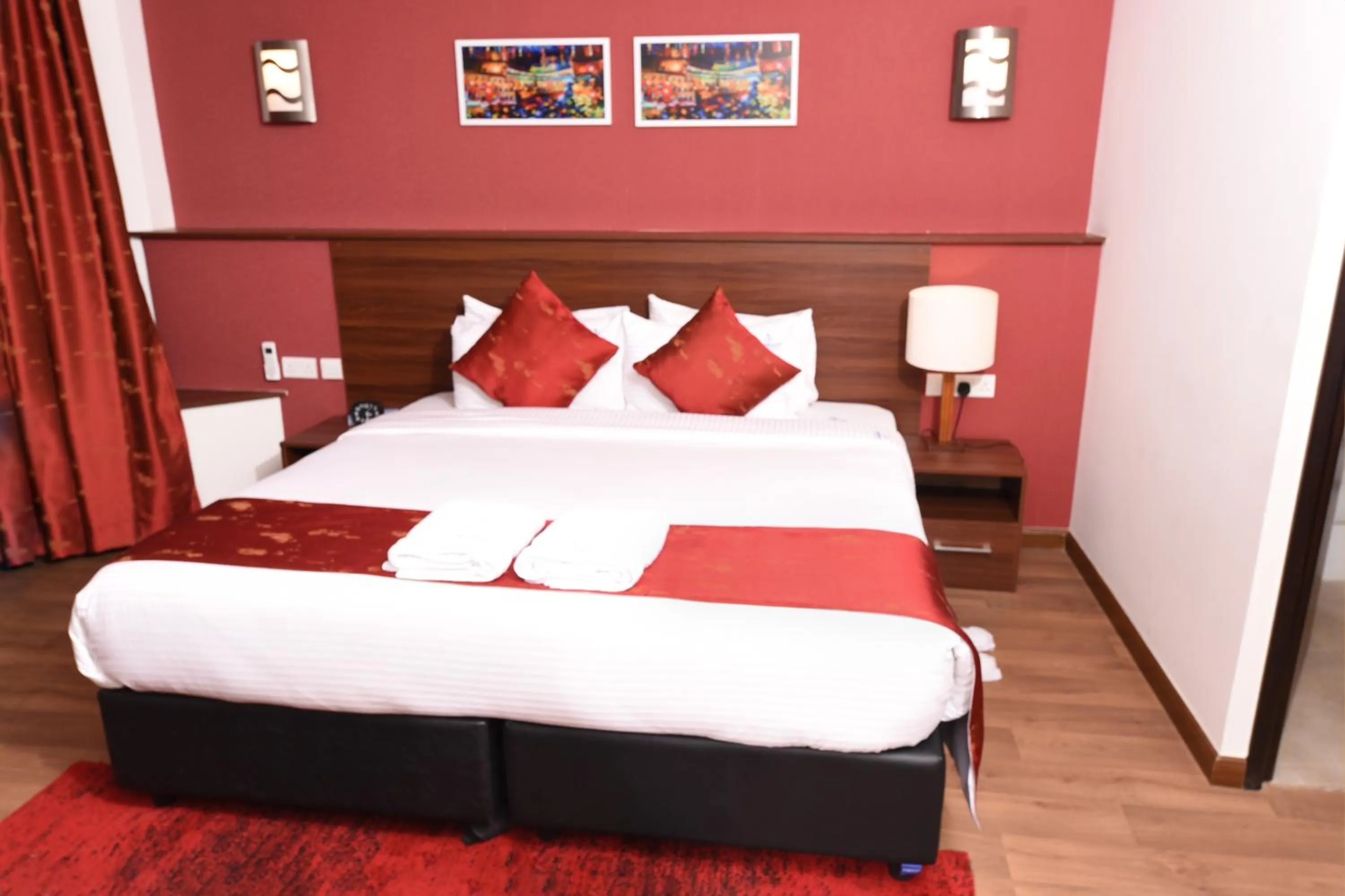 Bed in The Crossroads Hotel, Westlands