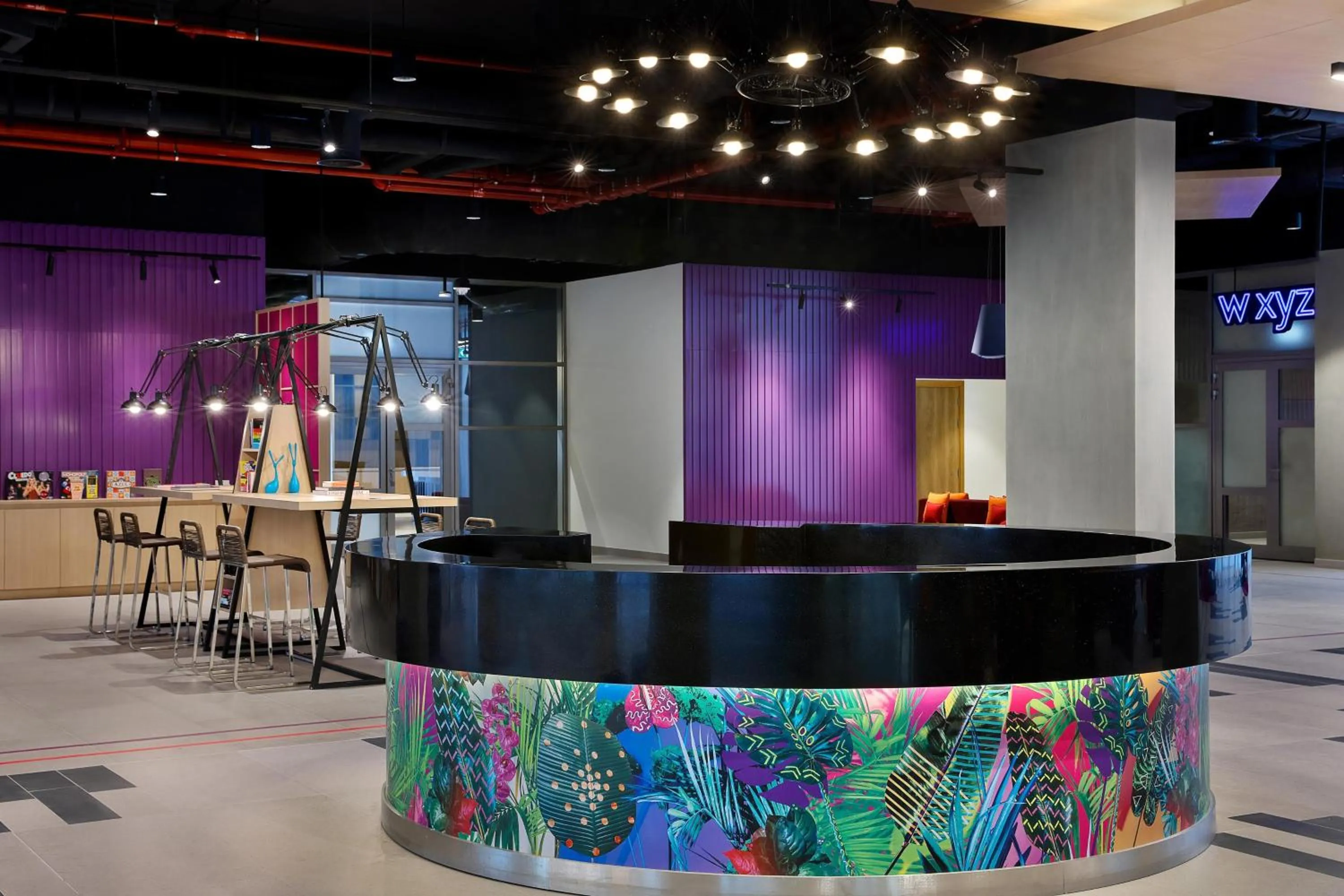 Lobby or reception in Aloft Dubai Airport