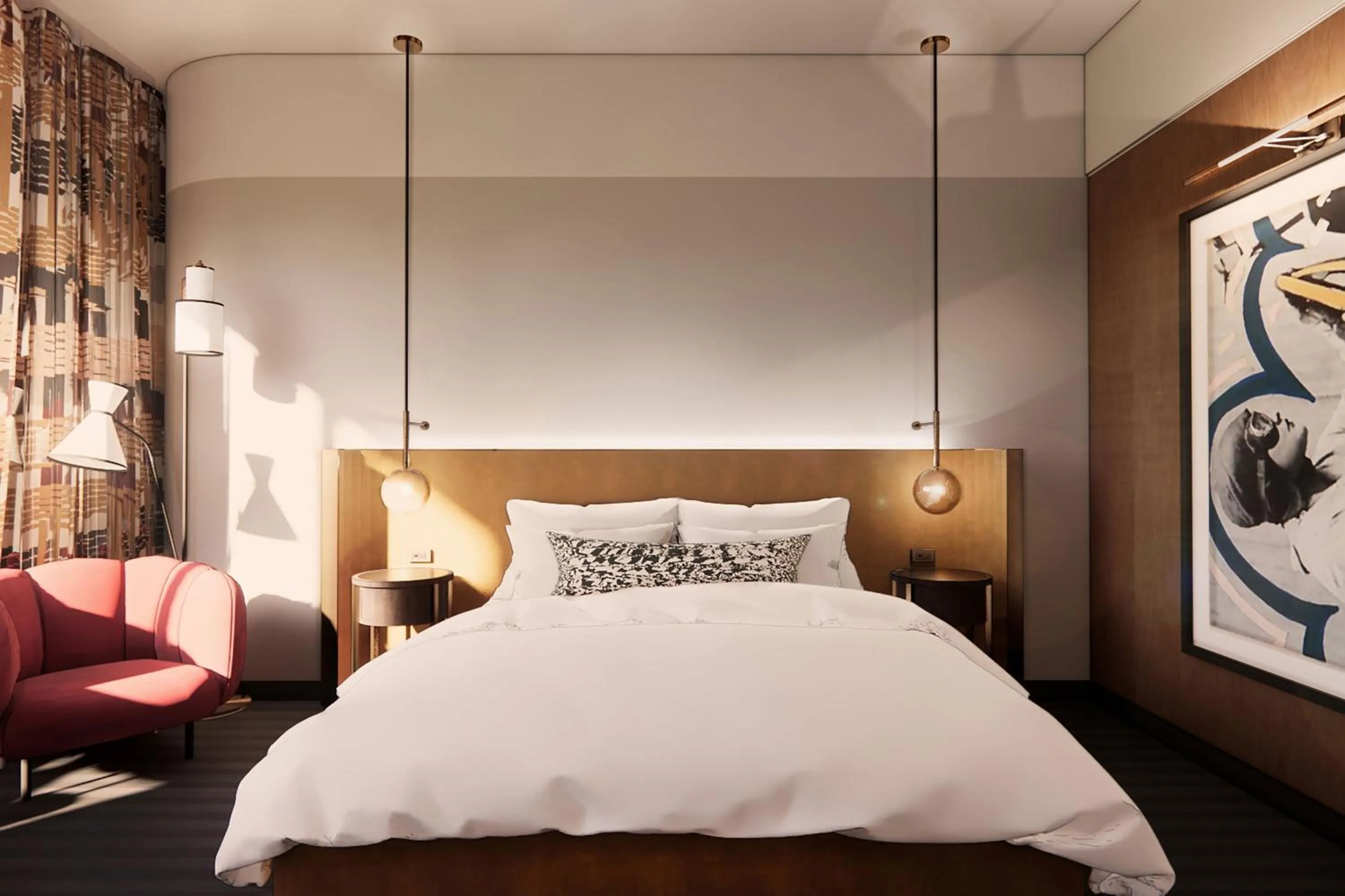 Photo of the whole room, Bed in Hotel Indy, Indianapolis, a Tribute Portfolio Hotel