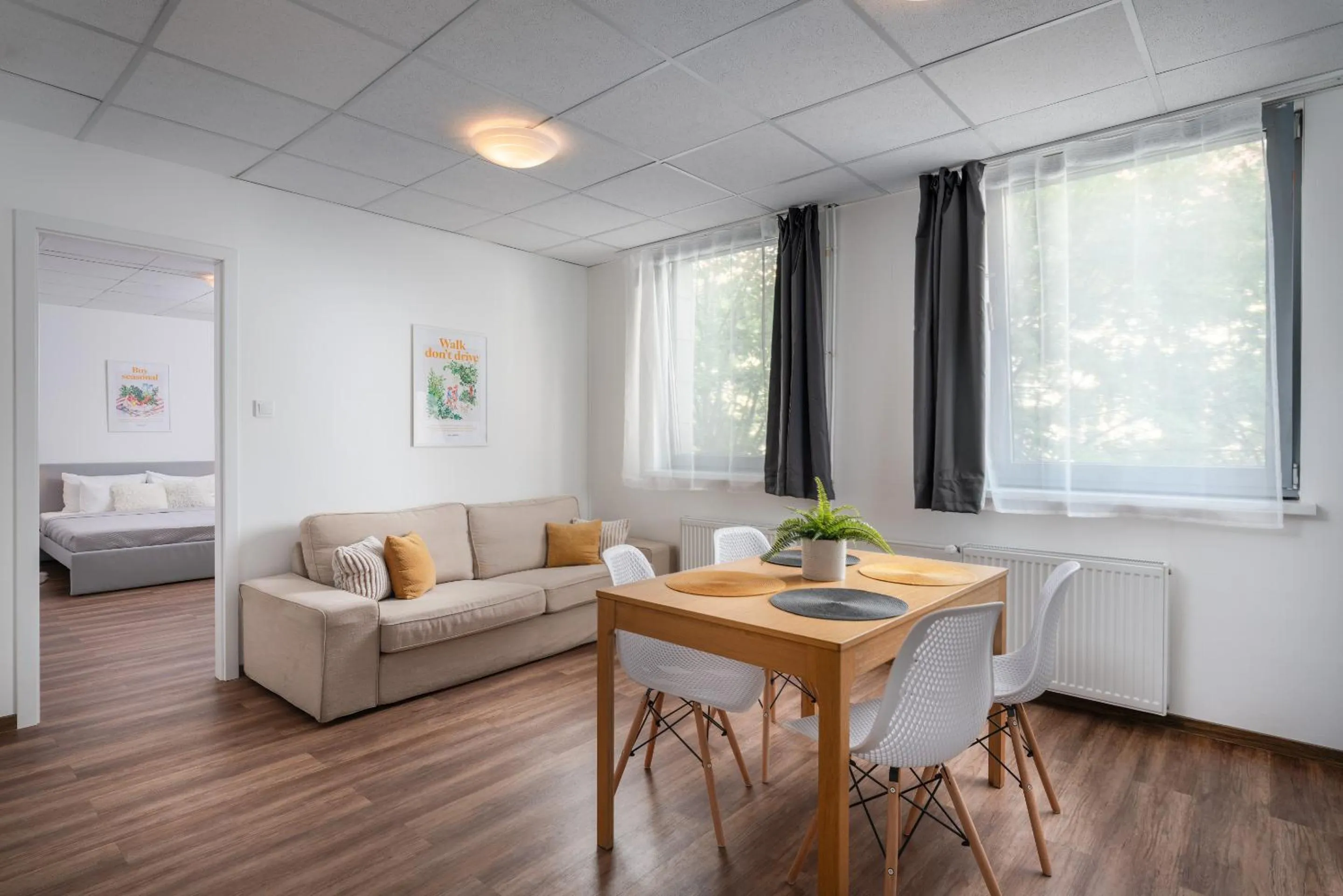 Living room in Central Passage Apartments by Vagabond Downtown