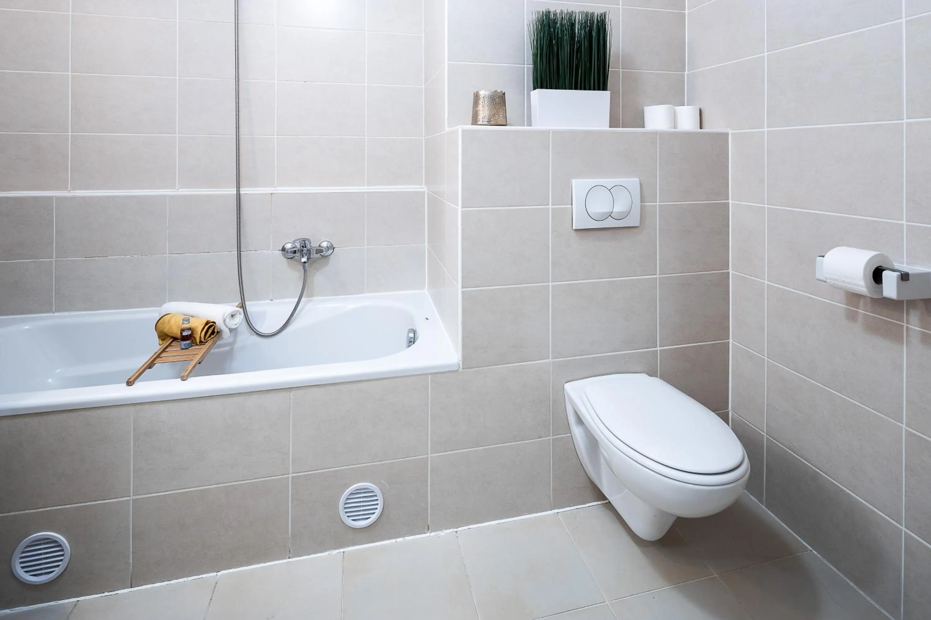 Bathroom in Central Passage Apartments by Vagabond Downtown